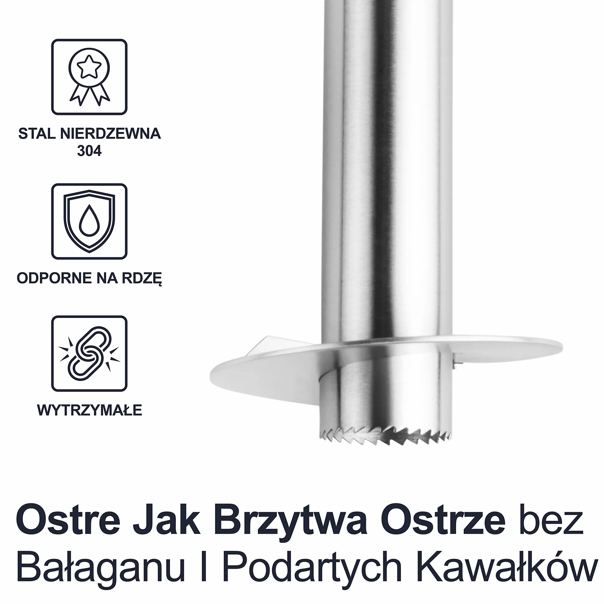 Deiss PRO Nóż do ananasa ze stali nierdzewnej 2 w 1, kroi i drąży ananasy