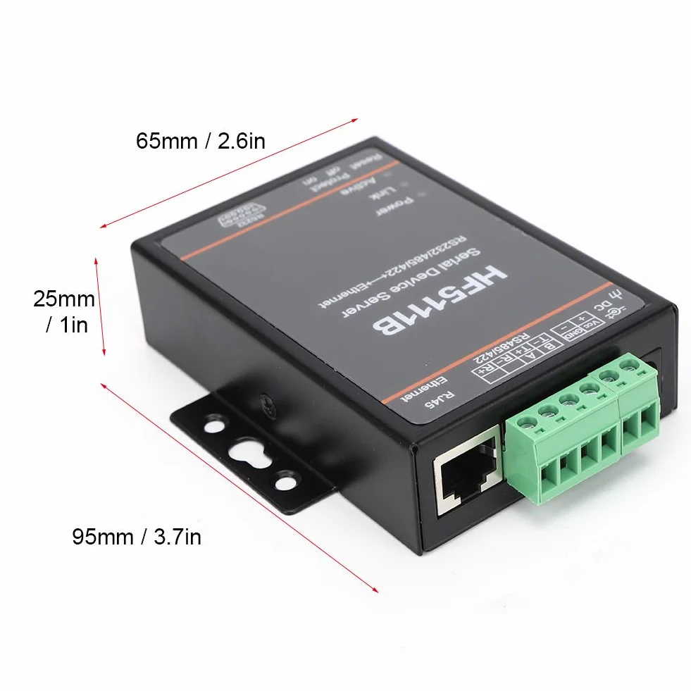 HF-5111B serwer szeregowy, serwer sieci szeregowej 3 w 1 RJ45 RS232/RS485/RS422 do serwera Ethernet Serial Server DTU