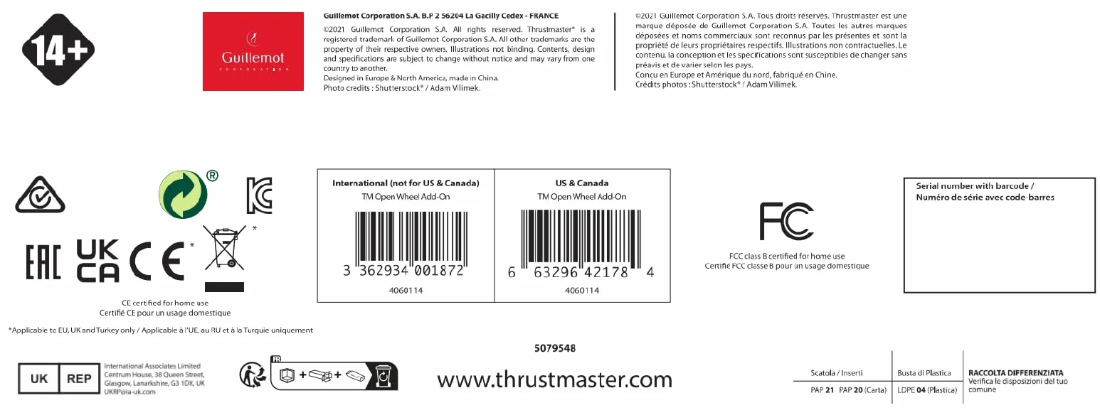 Thrustmaster TM Open Wheel — zdejmowane koło kierownicy Thrustmaster ułatwiające osiąganie znakomitych wyników w wyścigach GT i single-seaterów na różnych platformach