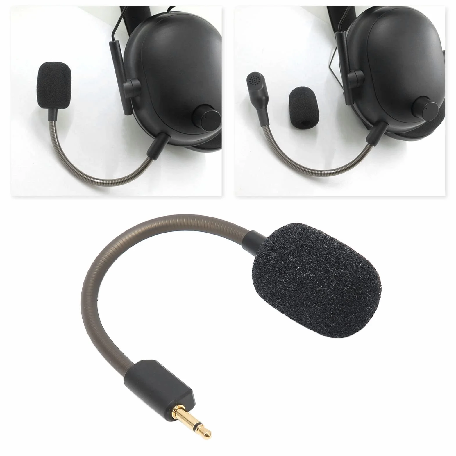 Wymienny Mikrofon do Zestawu Słuchawkowego BlackShark V2/Pro/SE, z Redukcją Szumów, do Gier 3,5 Mm Jack z Pianką