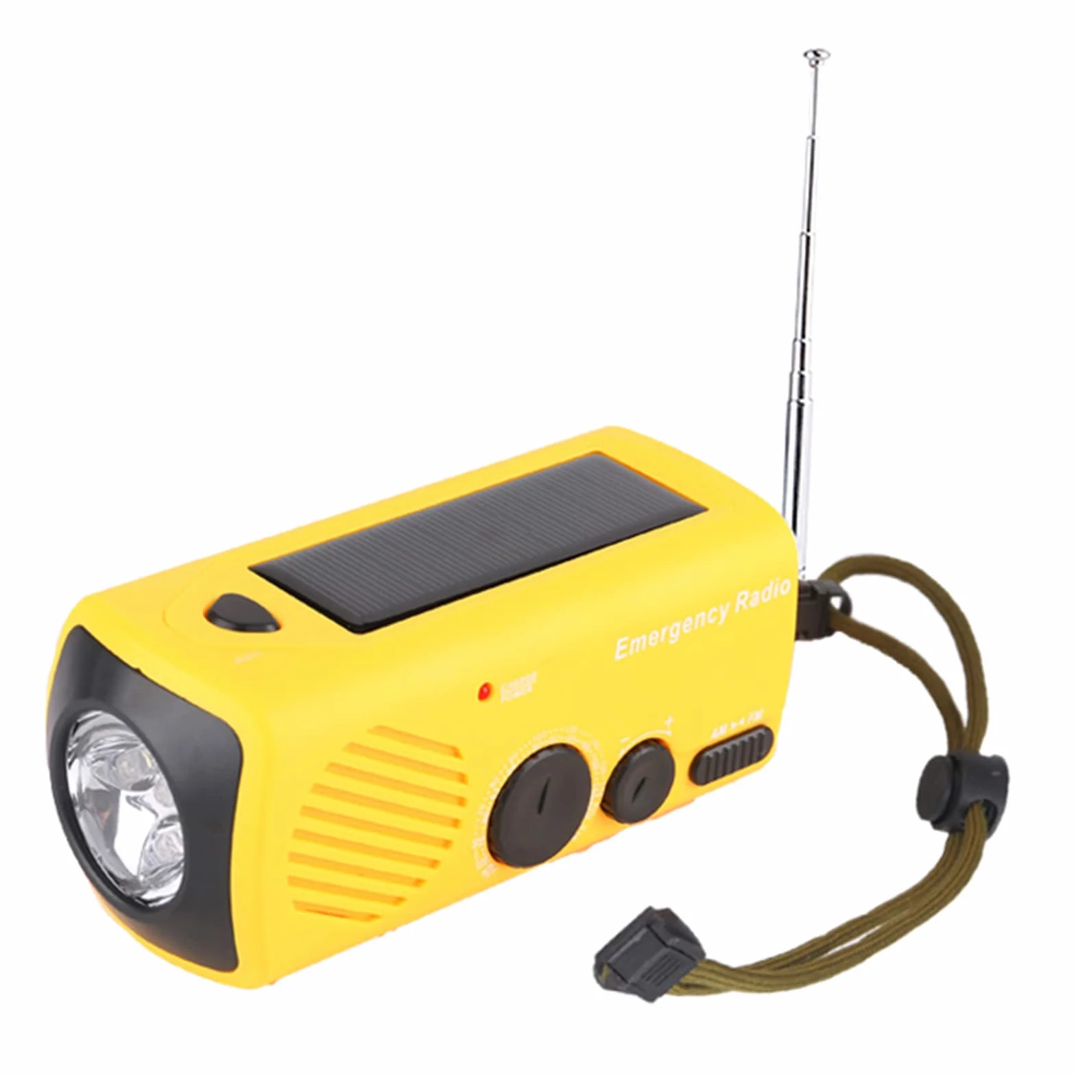 Lixada Radio awaryjne, przenośne, przenośne, korba ładująca solarne, radia USB z latarką, SOS Slarme, AM/FM, ładowarka do telefonu komórkowego
