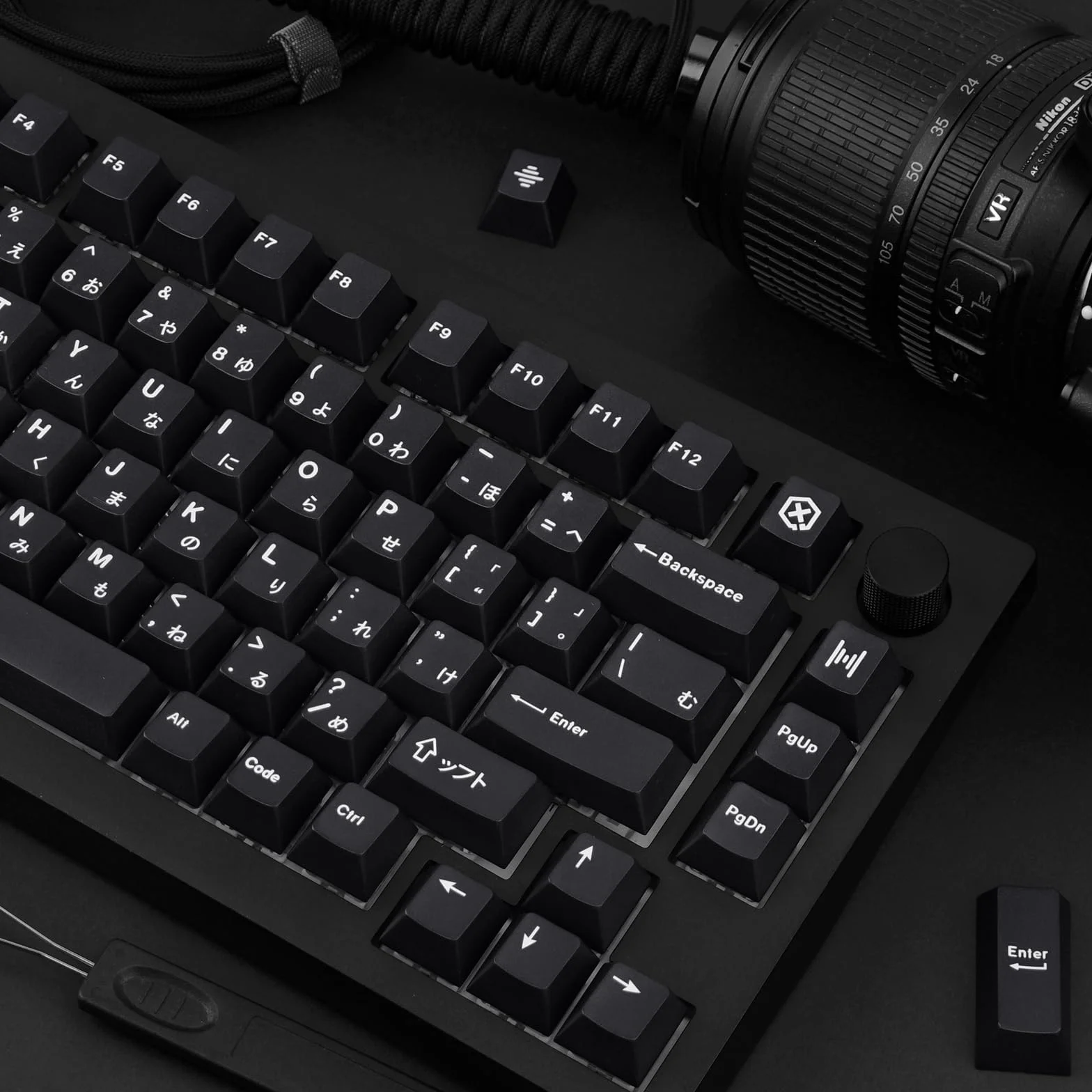 129 klawiszy Black Japanese Keycaps Cherry Profile Keycaps, PBT Keycaps iso de Low Profile Keycaps Custom Keycaps de Layout, Dye-Sub Cherry Mx Keycaps do mechanicznej klawiatury