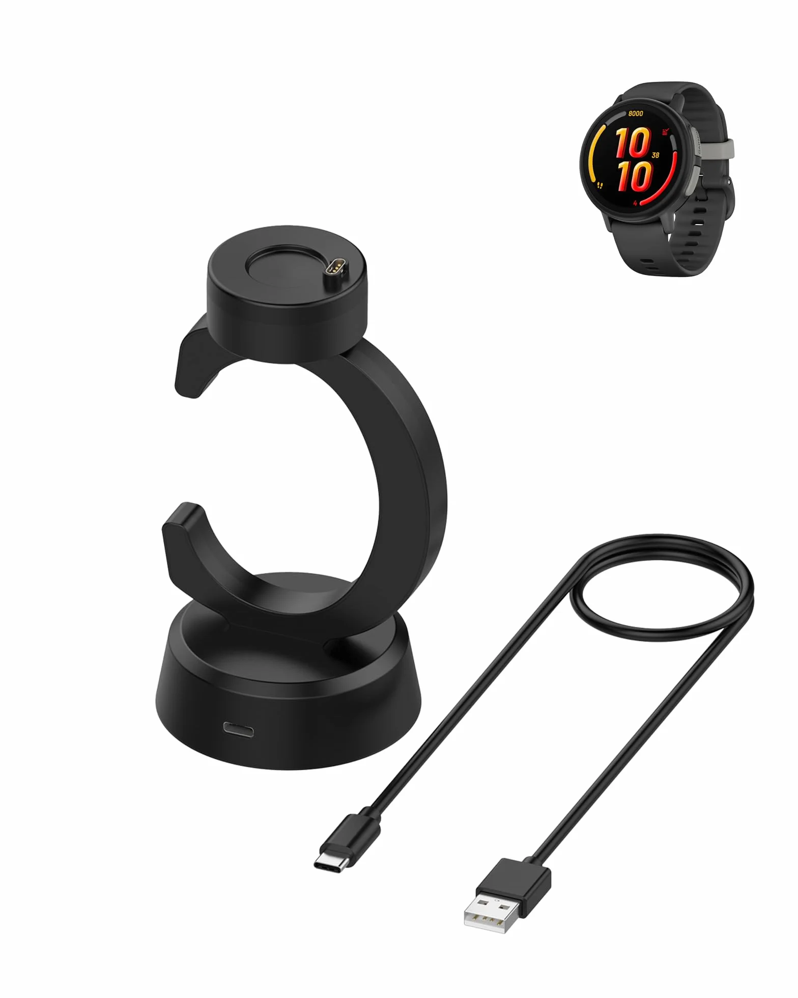 Stacja ładująca do Garmin Bounce 2, yystao stabilna magnetyczna ładowarka USB-C kompatybilna z Garmin Bounce 2, podstawka ładująca w kształcie litery C