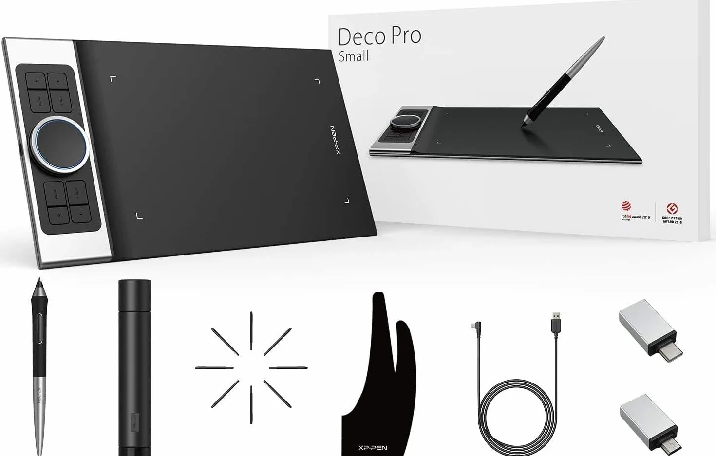 XP-PEN Deco Pro M Tablet graficzny 11x6 cali z pasywnym rysikiem 8192 poziom/tablet, kompatybilny ze smartfonami z systemem Android, Windows, Mac