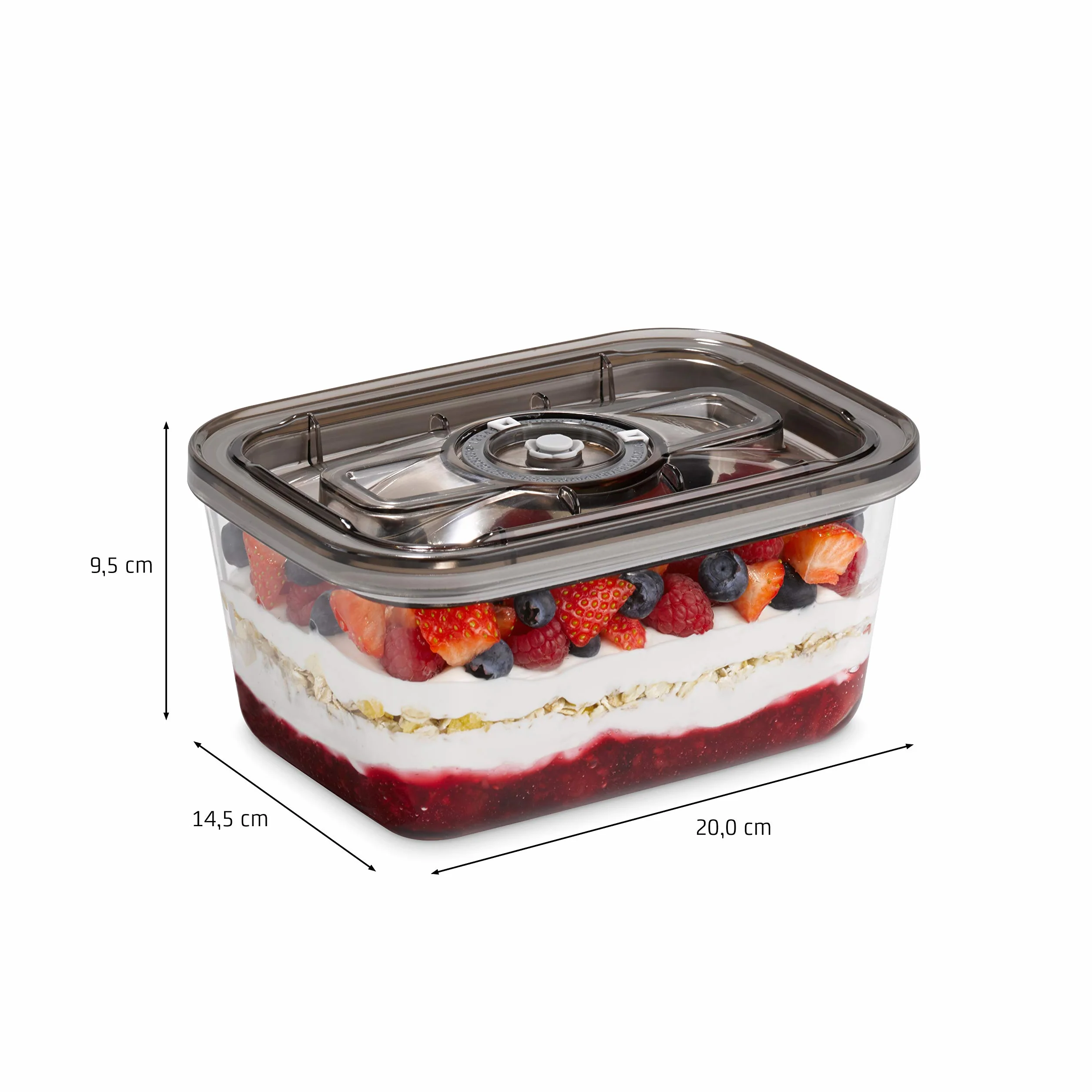 CASO VacuBoxx Eco L próżniowy pojemnik na świeżość 1500 ml BPA free odporny na wysokie temperatury