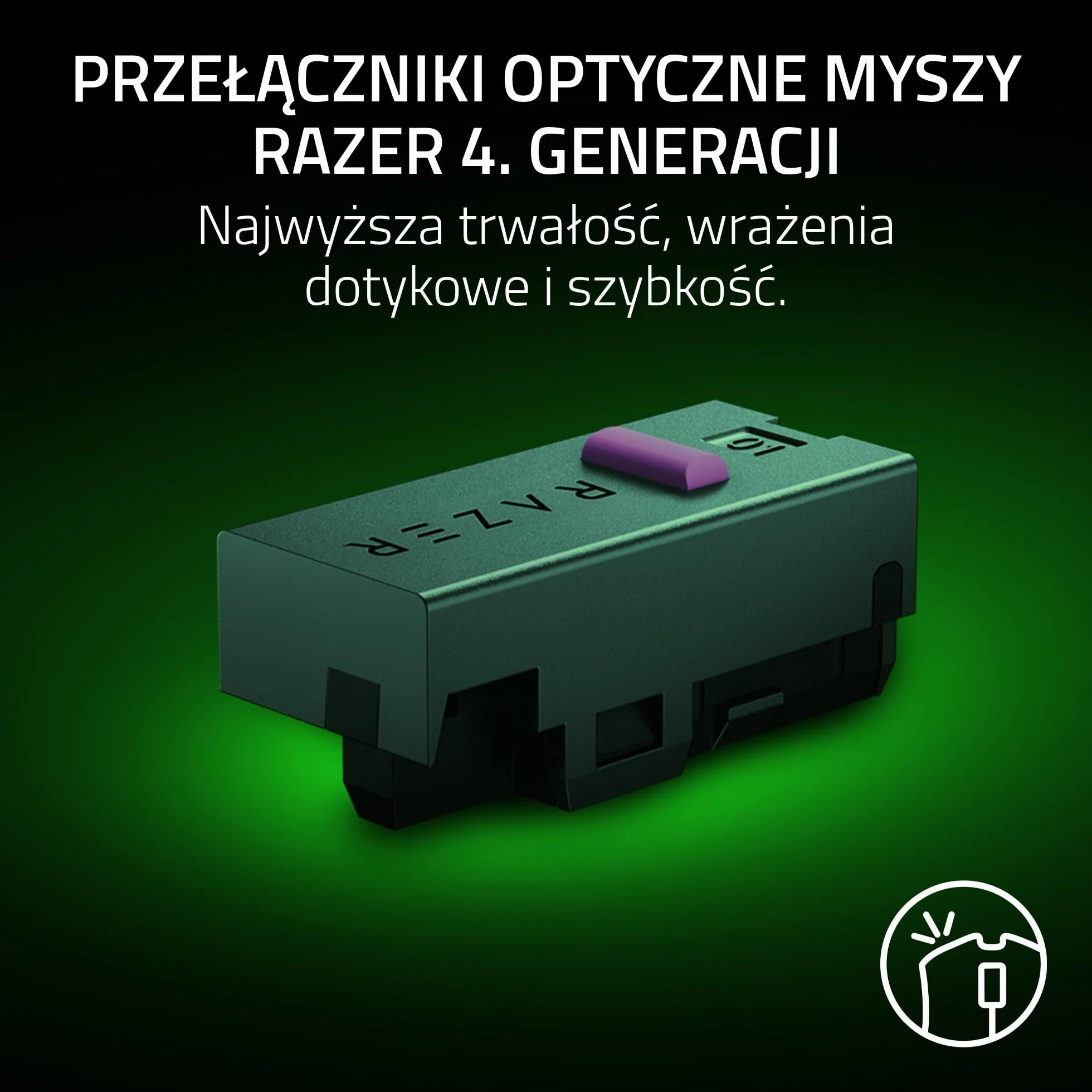 Razer DeathAdder V4 Pro bezprzewodowa mysz ergonomiczna 57 g 2,4 GHz Hyperspeed Focus Pro 45K 8K Hz Polling przełączniki optyczne Gen-4 Biały