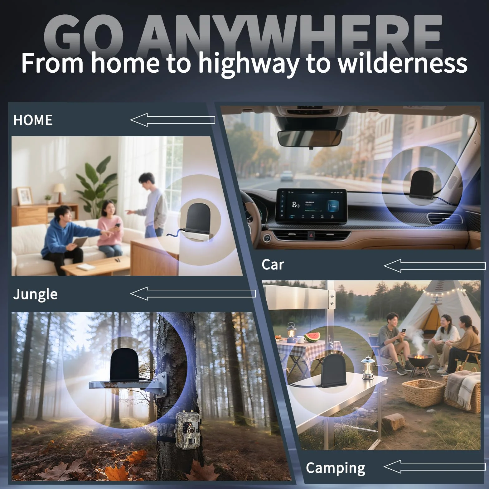 Eightwood Antena 5G LTE 4G 10dBi SMA wtyczka Dual Band MIMO antena z podstawą magnetyczną antena wielokierunkowa + kabel 2 m do mobilnego hotspotu GSM CPE kamera do monitoringu IoT Smart Home