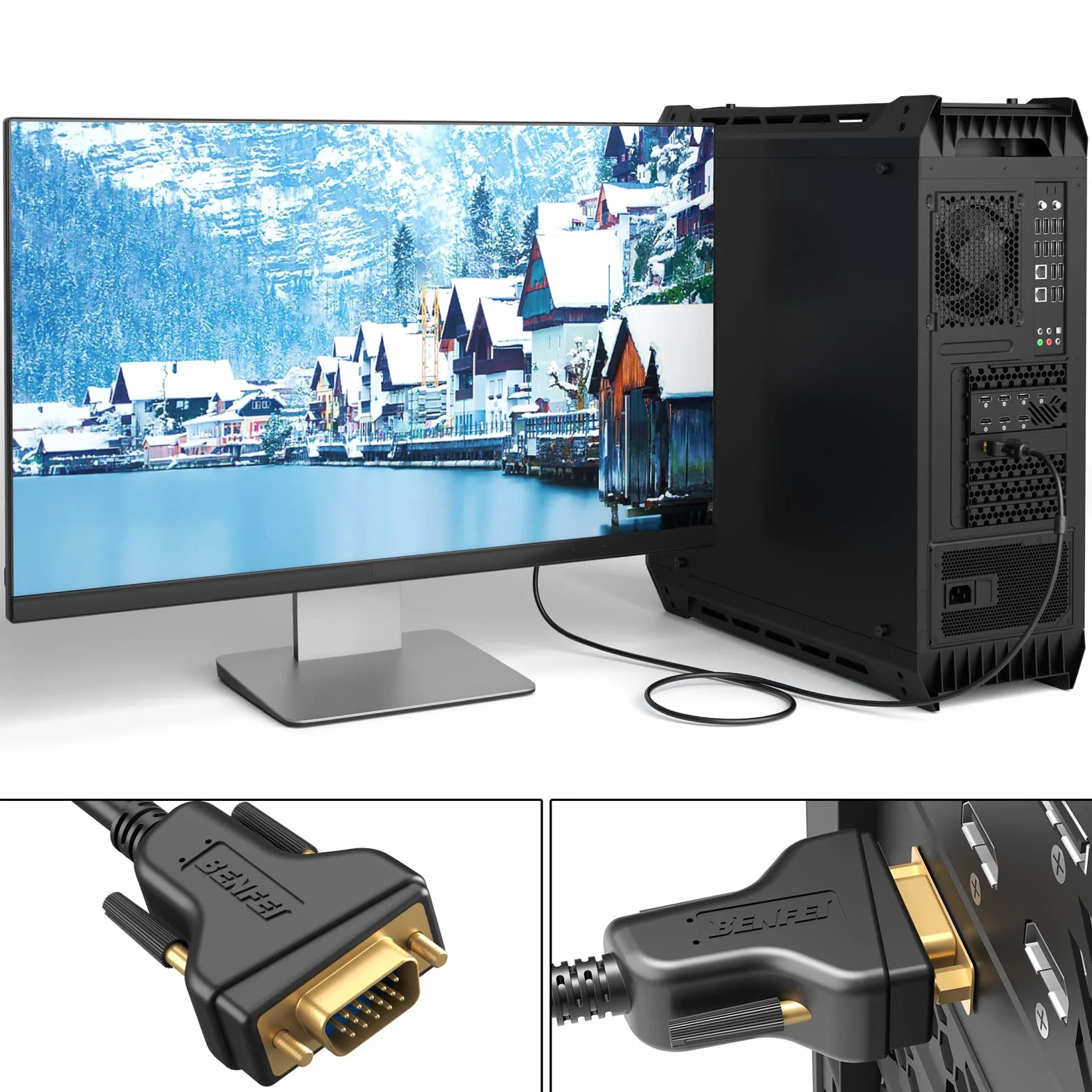 Kabel VGA, Benfei VGA do VGA z Ferrytami 4,5 m