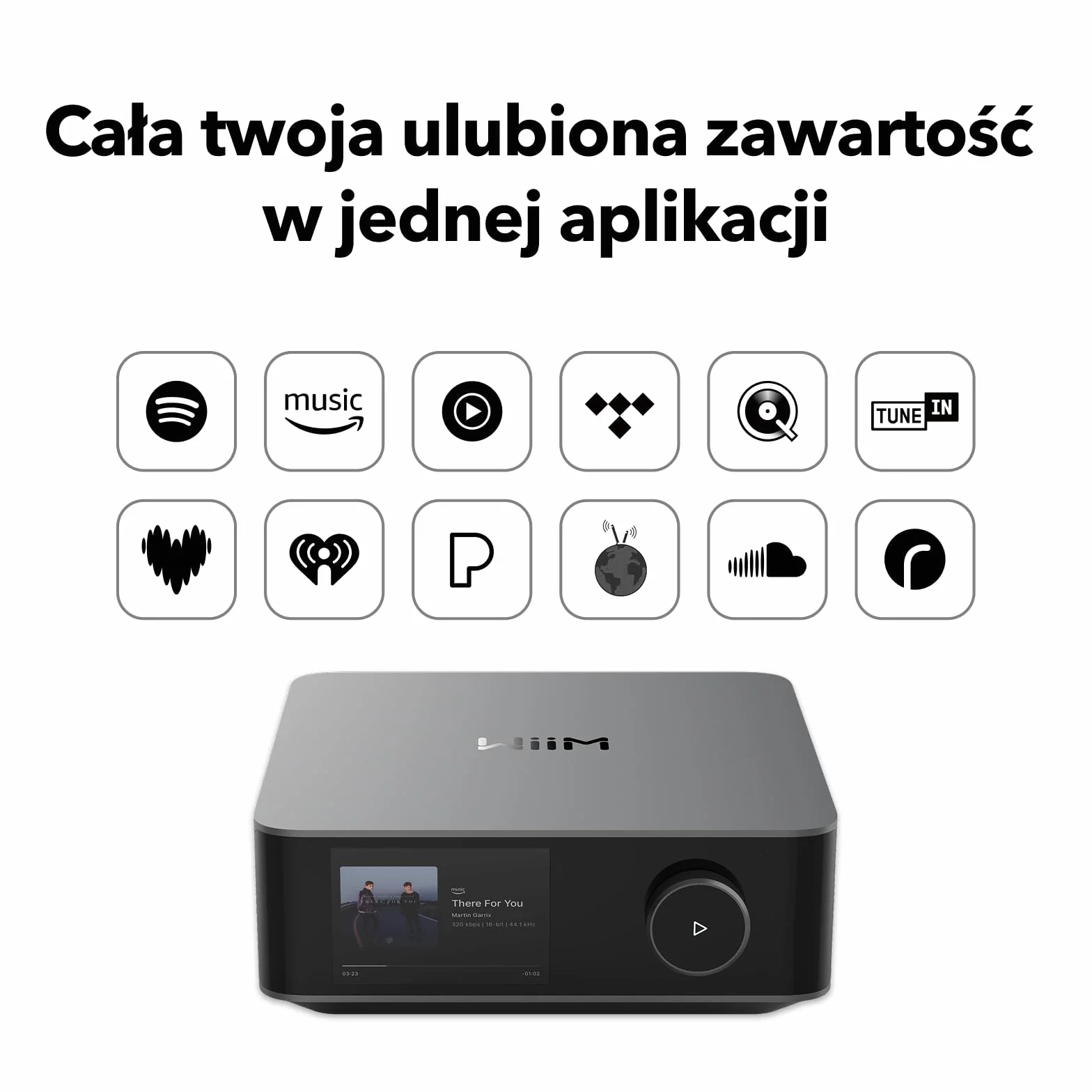 WiiM Amp Ultra z Voice Remote 2 | 100W Wzmacniacz Strumieniowy z DAC ESS ES9039Q2M&Podwójnymi Wzmacniaczami TI TPA3255 | Wbudowany Korektor RoomFit&Ekran Dotykowy| Wejścia HDMI ARC, Optyczne&RCA|Szary