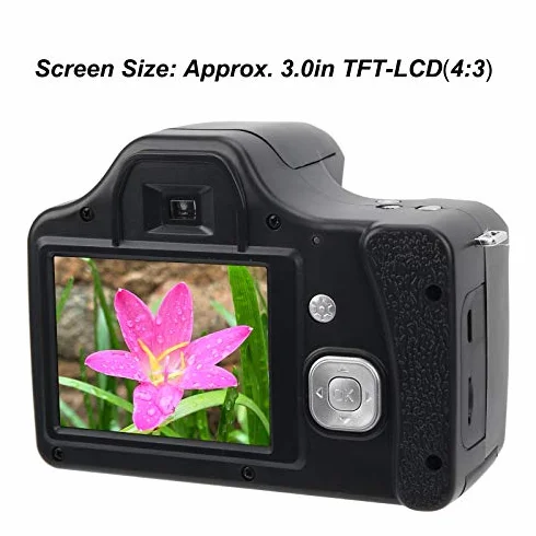 Lustrzanka HD Z 18-Krotnym Zoomem, Przenośny Aparat Cyfrowy 24MP o Długiej Ogniskowej, 3.0-Calowy Ekran LCD, ładowanie Portu USB. Nadaje Się Na Rodzinne Spotkania w Plenerze(2)