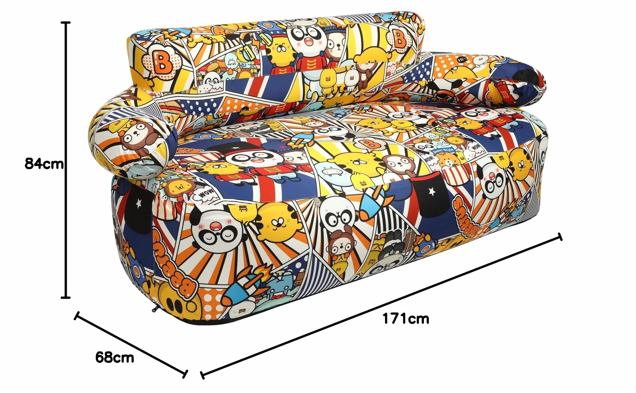 Yolco GS2P nadmuchiwana sofa wielokolorowa