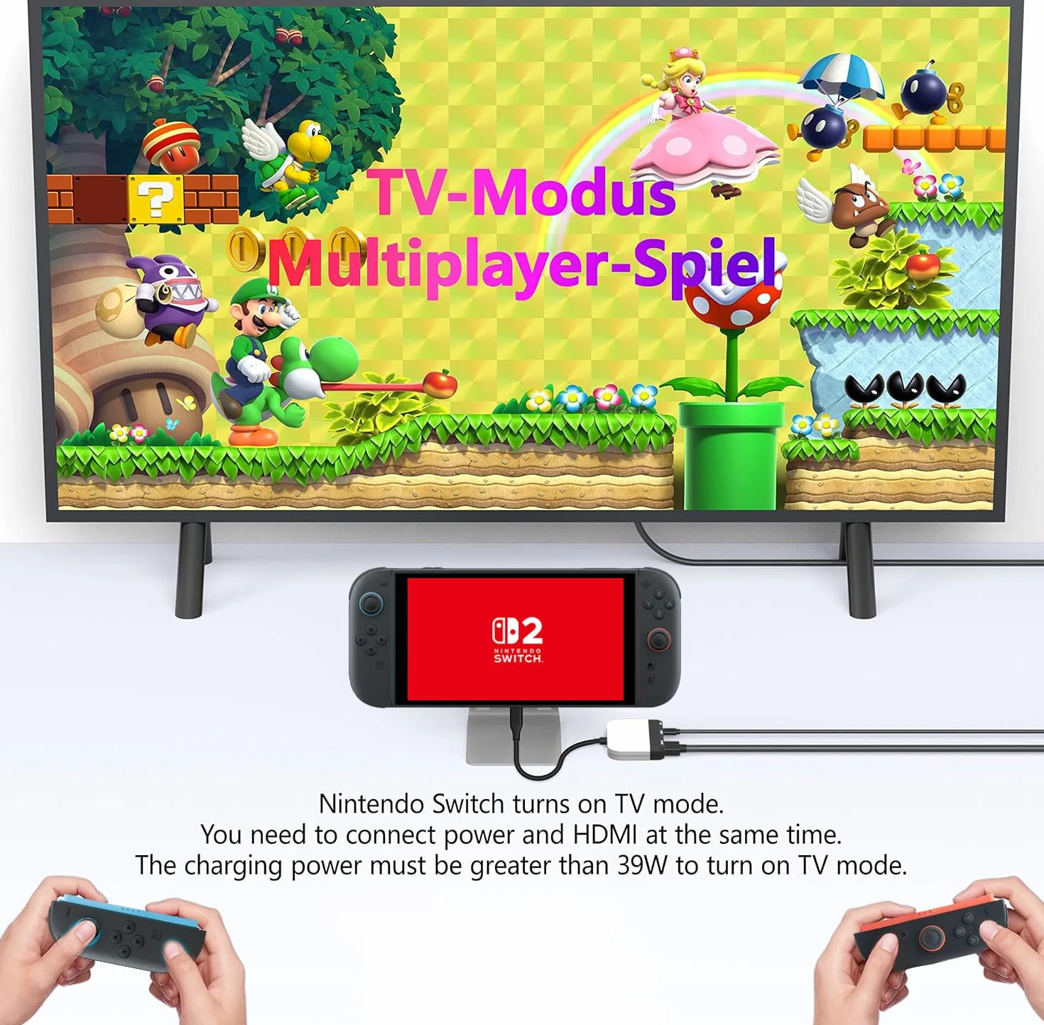 Przełącznik Dock do Nintendo Switch/OLED, 3 w 1 adapter TV, HDMI 4K, USB 3.0, ładowanie typu C 100 W PD, przenośna mini stacja dokująca, platformy Steam, laptopa