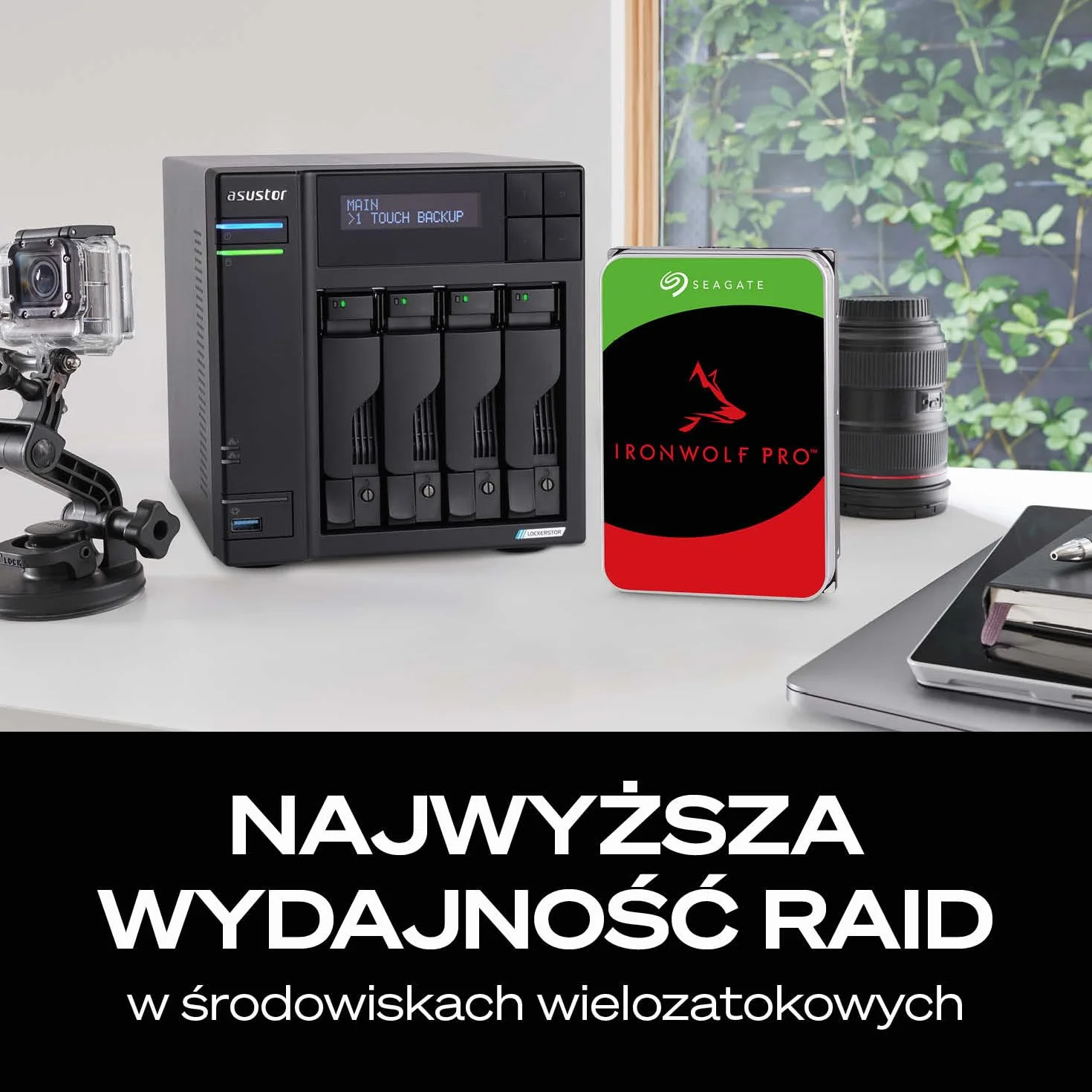 Seagate IronWolf Pro 8TB, Wewnętrzny dysk twardy NAS,RAID NAS, CMR, 3,5-inch, SATA, 6Gb/s, 7200 RPM, 256 MB cache, FFP, Data Rescue Service (ST8000NTZ01)