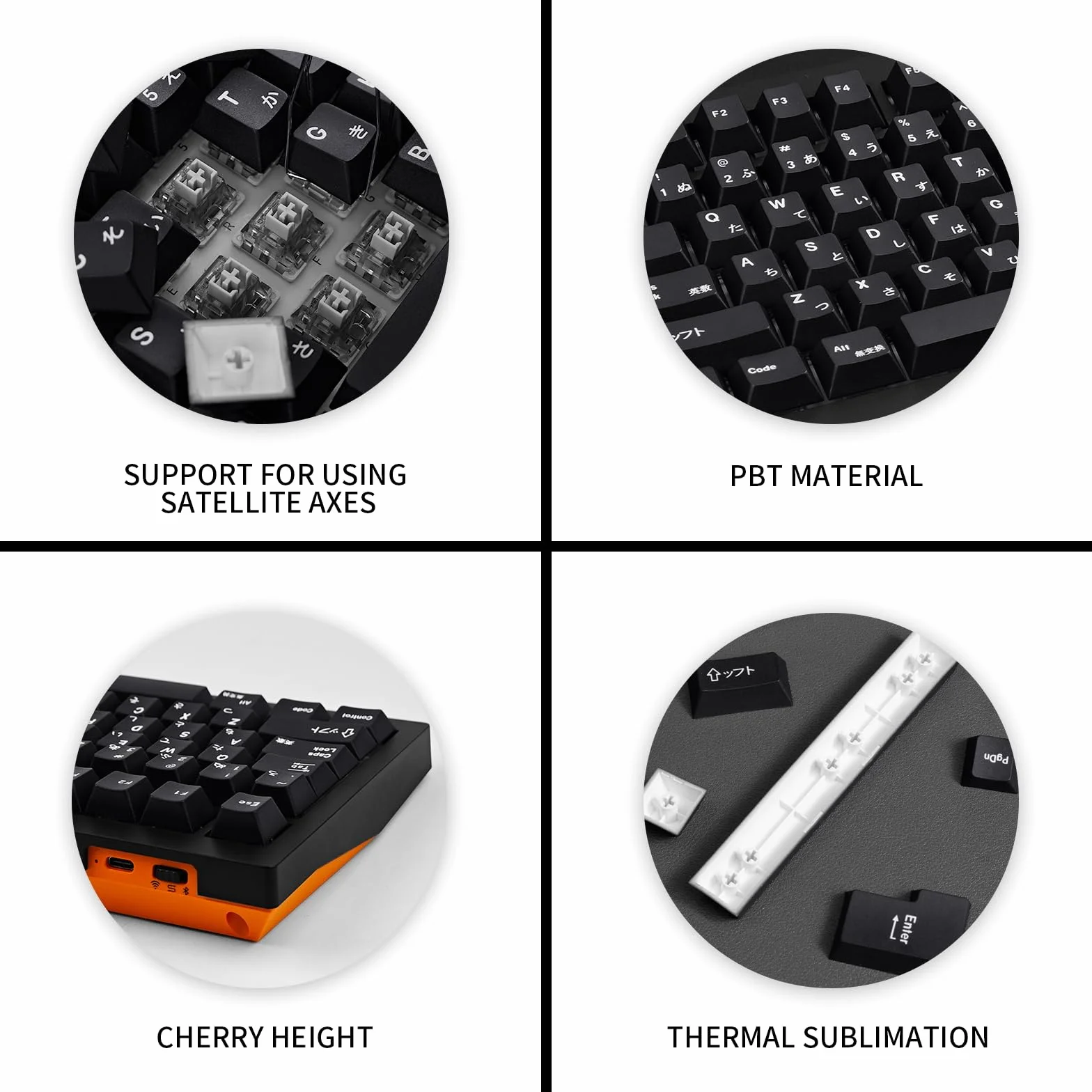 129 klawiszy Black Japanese Keycaps Cherry Profile Keycaps, PBT Keycaps iso de Low Profile Keycaps Custom Keycaps de Layout, Dye-Sub Cherry Mx Keycaps do mechanicznej klawiatury