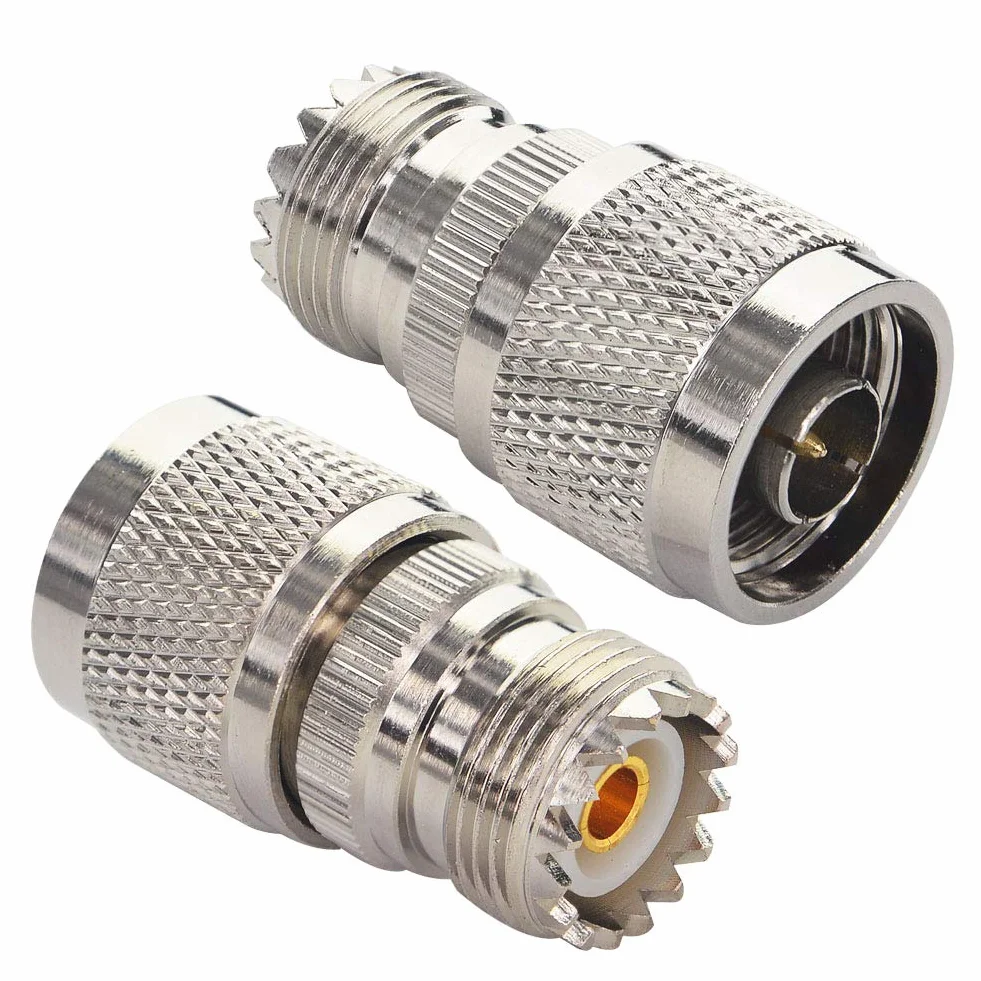 RF Coaxial Adapter UHF Female to N Male Adapter UHF to N Coaxial Male 2 sztuki SO239 to N Adapter Amateur Radio Antenna Adapter for Antenna/WLAN Device/WLAN/Radio