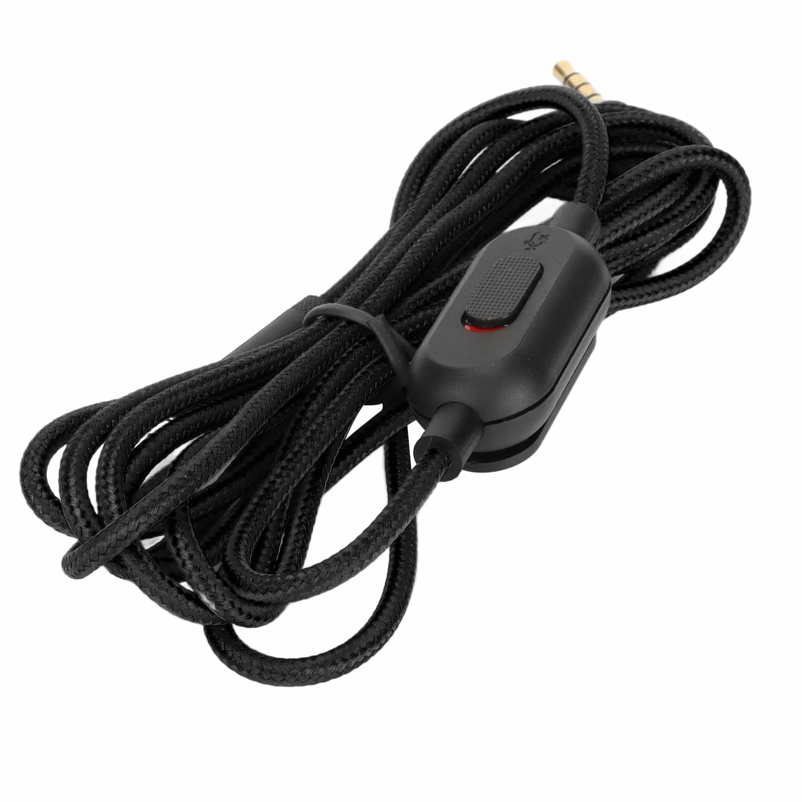 Ausla Zamienny kabel audio do słuchawek, kompatybilny z G Pro G Pro X G433 G233 200 cm wyciszenie, regulator głośności (czarny)
