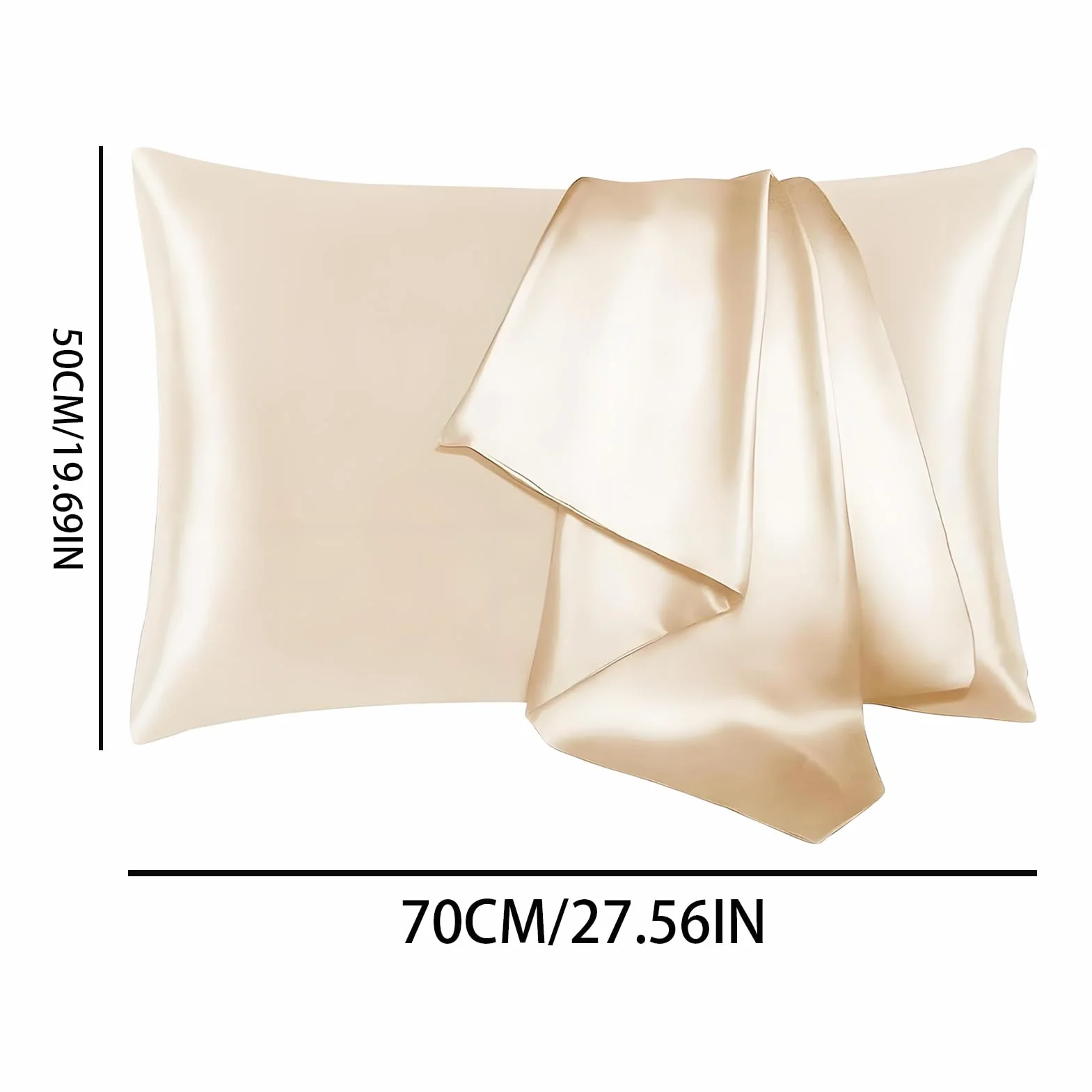 Poszewka na poduszkę z jedwabiu morwowego, z elegancką i luksusową tkaniną, 40 x 60 cm/50 x 70 cm, jedwabna poszewka na poduszkę, miękka, oddychająca poszewka na poduszkę, gładka i przyjazna dla skóry