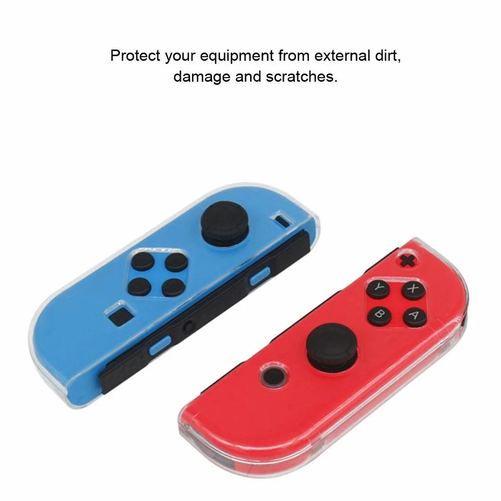 Przezroczyste etui ochronne do kontrolera gier, zamiennik etui na kontroler kieszonkowy DIY do przełącznika, ochrona przed kurzem/zadrapaniami do Gamepad