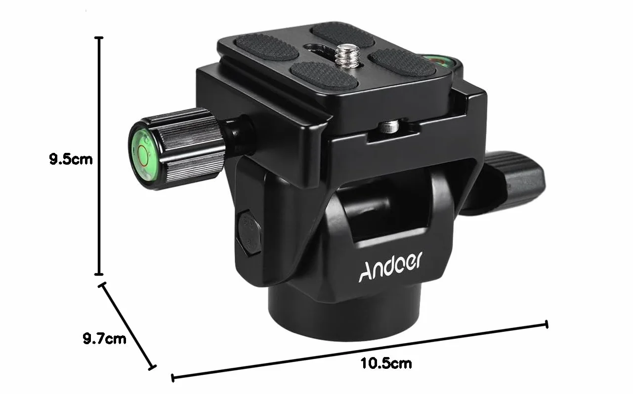Andoer Głowica uchylna monopod, głowica statywu z płytką szybkiego zwalniania
