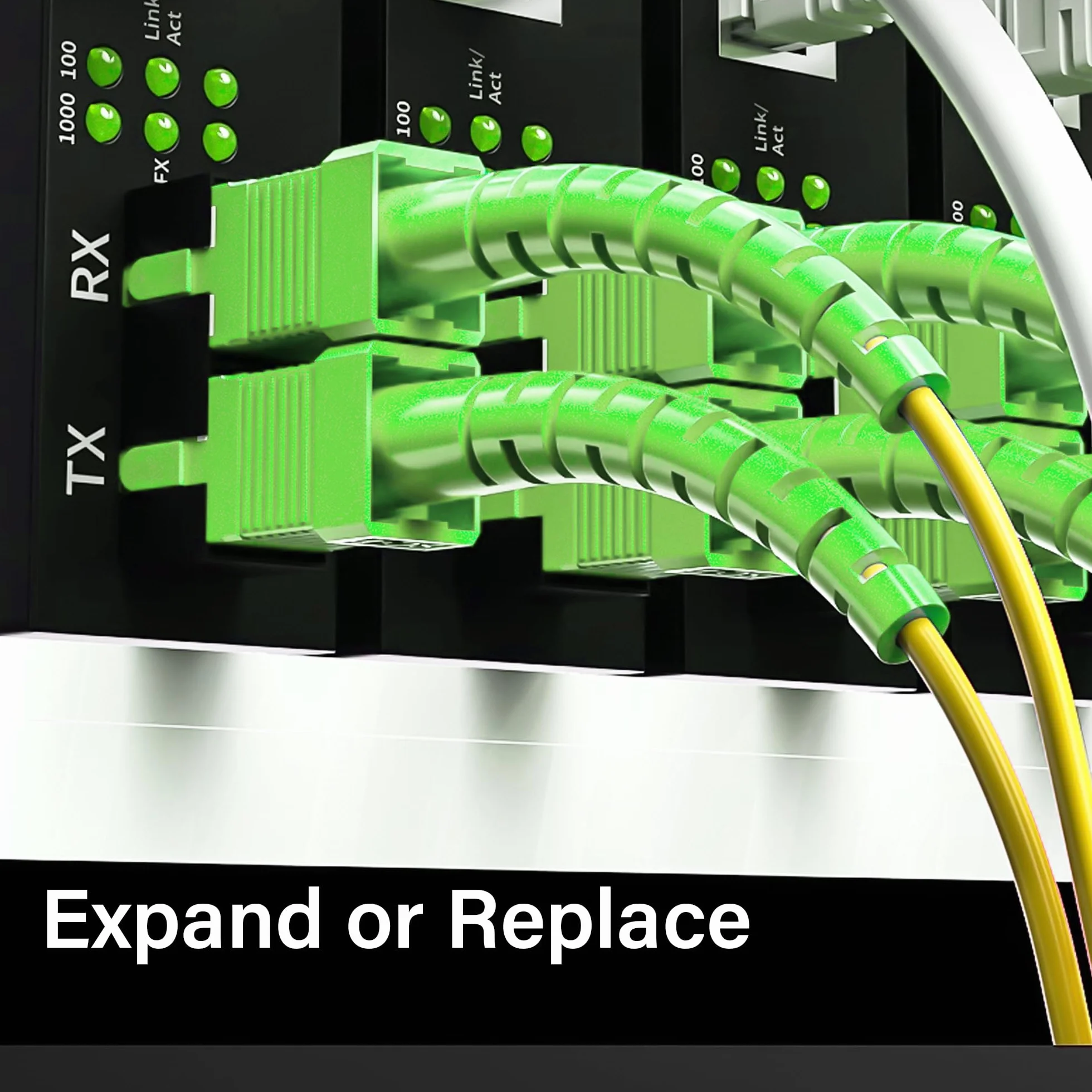 SC Fiber Patch Cord, 2 szt. SC/APC do SC/APC Single Mode Simplex kabel z włókna szklanego 9/125um OD-3,0 mm kompatybilny z OS1/OS2 (3 m / 9,8FT)