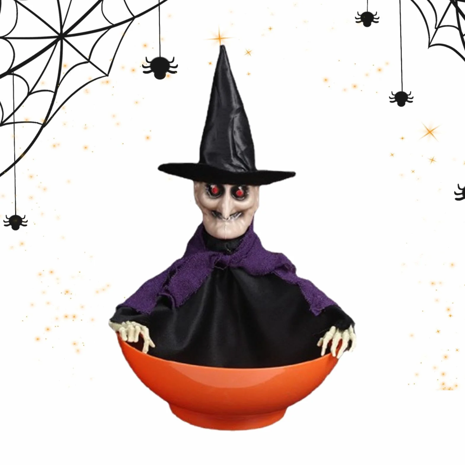 Halloween krzycząca miska cukierki z ruchomą górą dla nawiedzonego domu