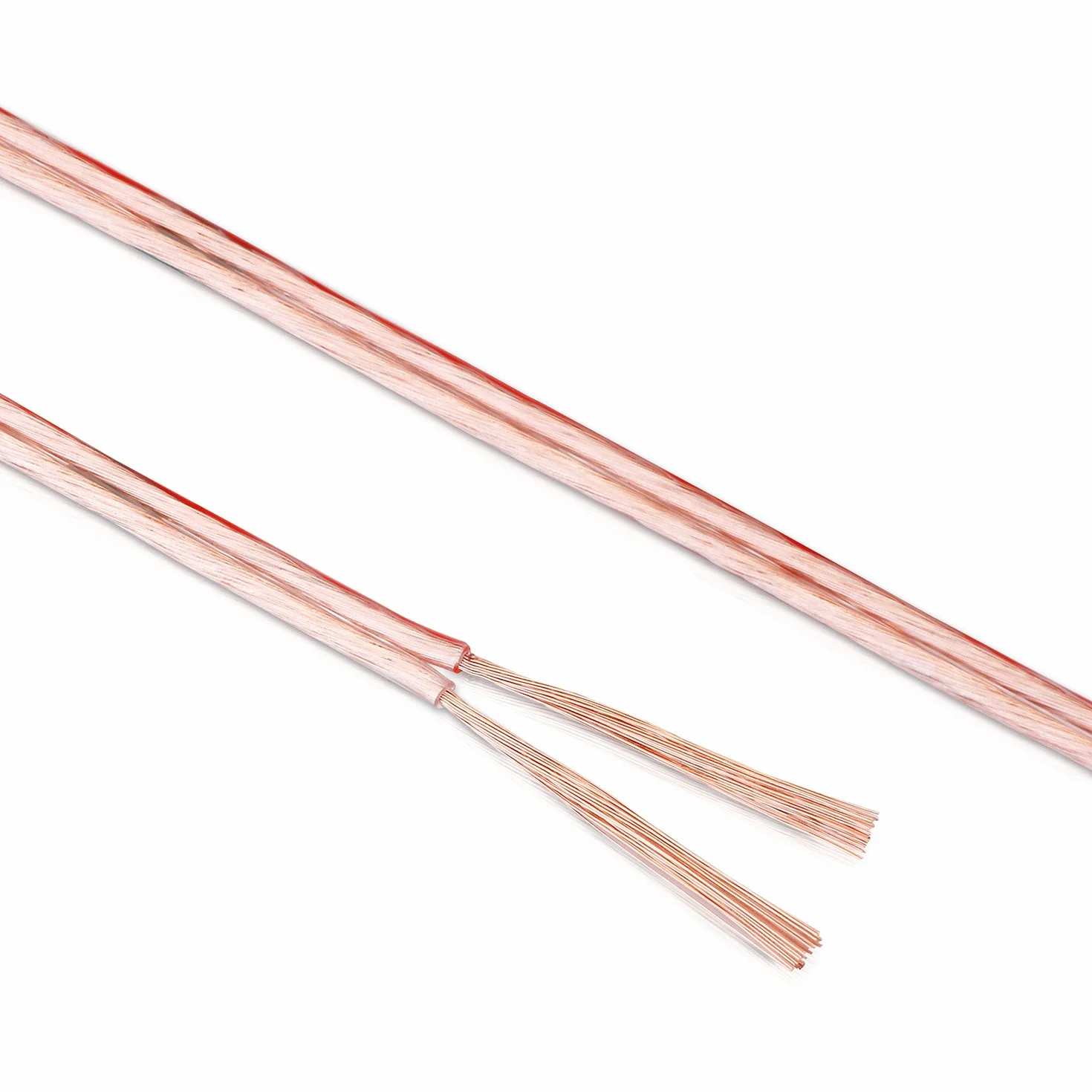 MANAX® Kabel głośnikowy 2 x 0,75 mm² przezroczysty pierścień 50,0 m