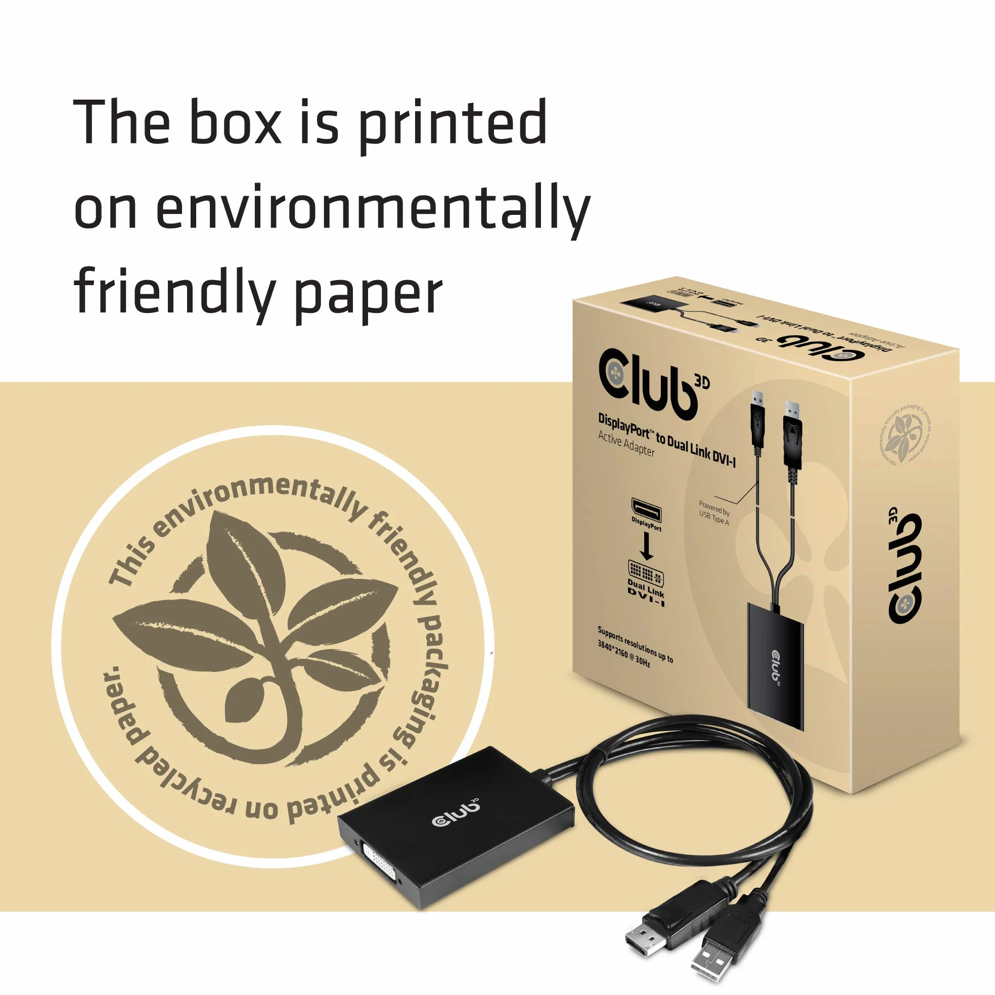 Club 3D CAC-1010 aktywny adapter DisplayPort na DVI-D HDCP ON