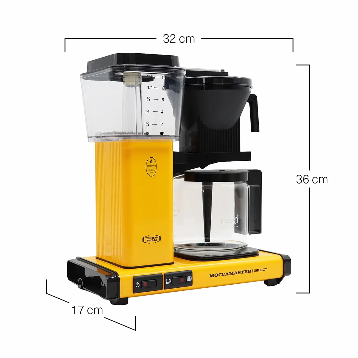 Moccamaster Ekspres do kawy z filtrem KBG Select, 1,25 l, 1520 W, żółta