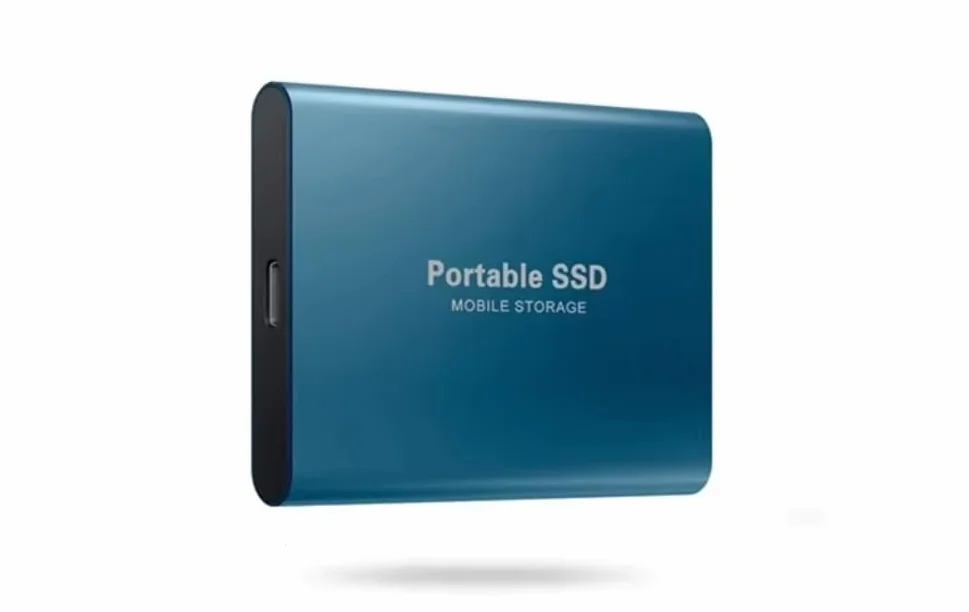 Zewnętrzny dysk twardy SSD, 2 TB, duża pojemność, interfejs USB/Type-C, do komputerów/smartfonów - niebieski