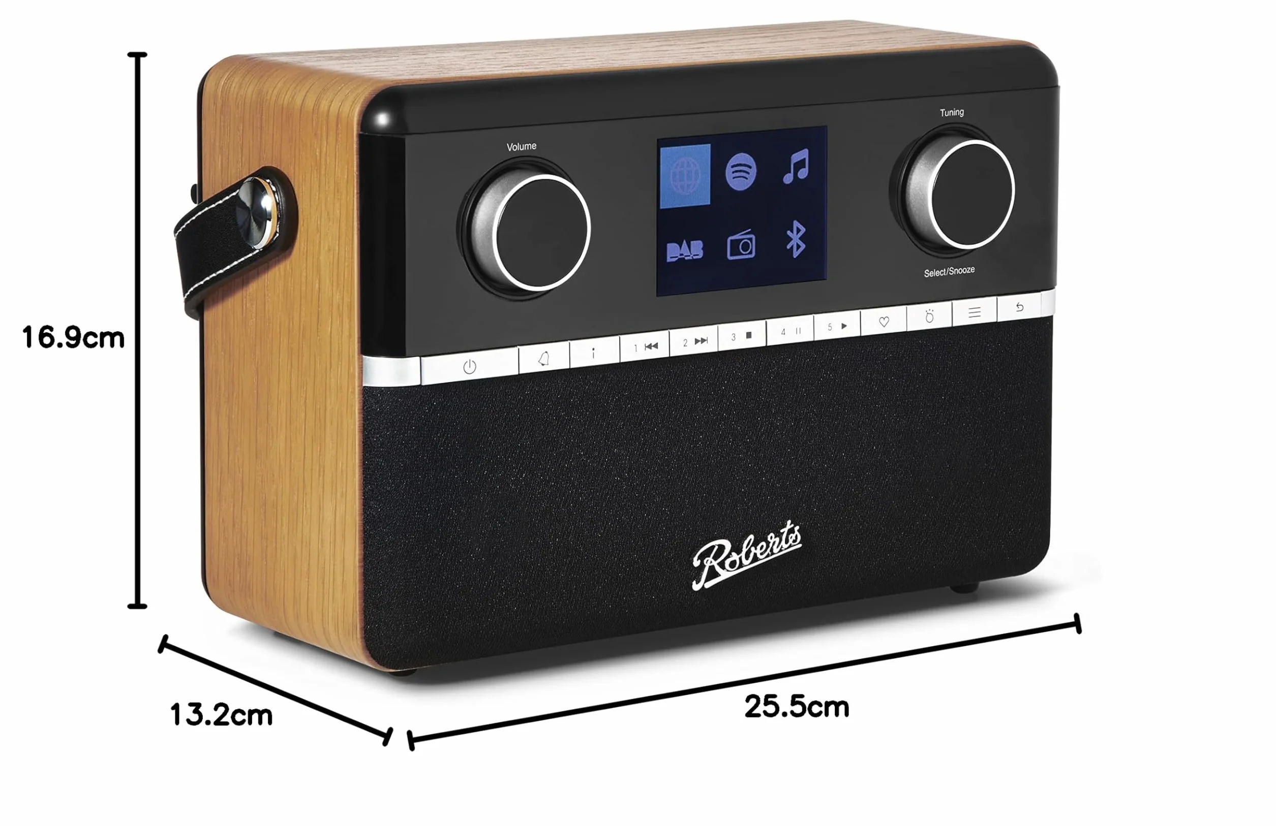 Roberts Stream 94 L Przenośne radio stereo, Dab+/FM/Bluetooth/WiFi, czarny i wiśniowy