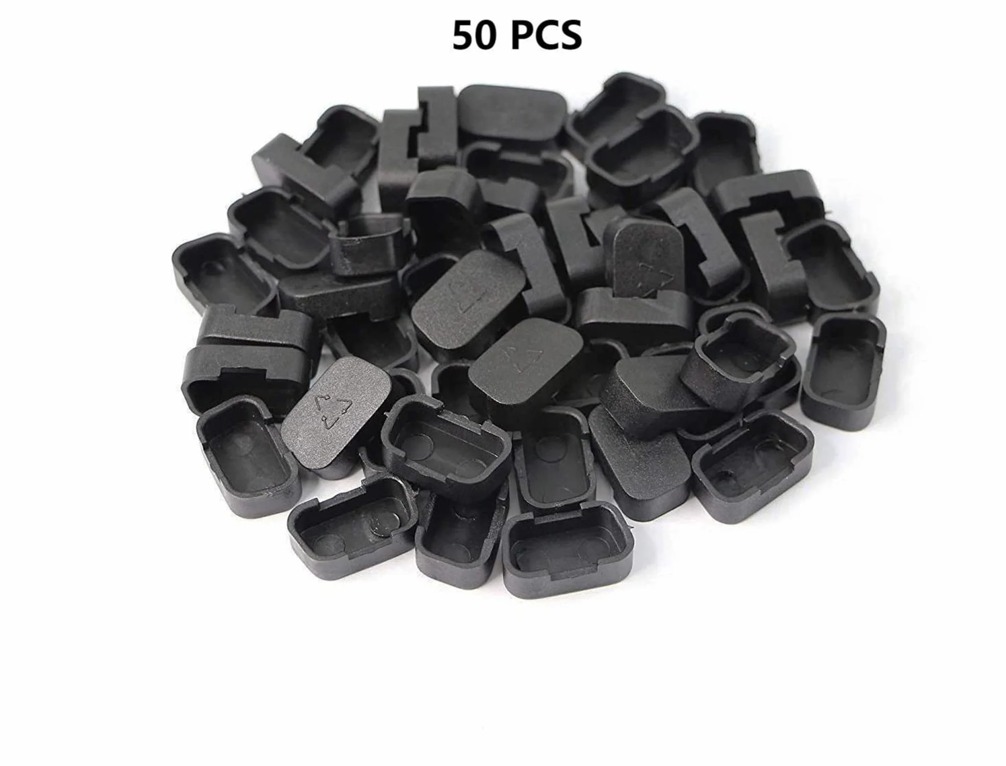 Osłona portu VGA osłona przeciwpyłowa osłona wtyczki VGA do męskiego portu RS232, DB15, DB9 VGA 50 szt. 17 mm x 9 mm (czarna)
