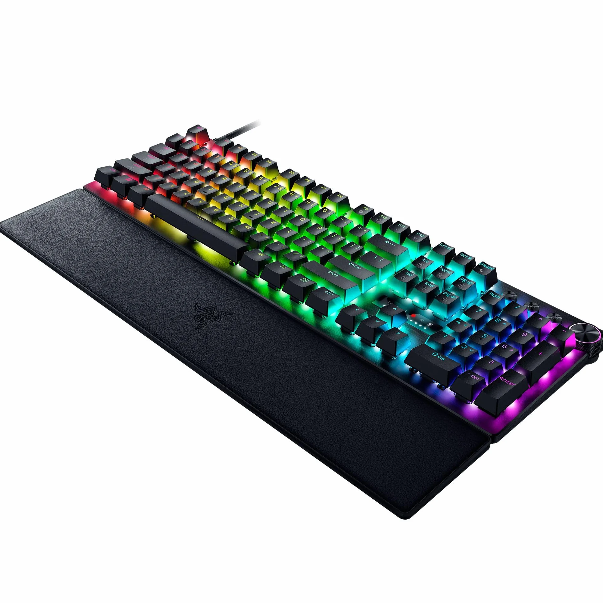 Razer Huntsman V3 Pro 8KHz mechaniczna klawiatura gamingowa 8KHz HyperPolling pomarańczowe przełączniki dotykowe Snap Tap Rapid Trigger QWERTY US Czarny