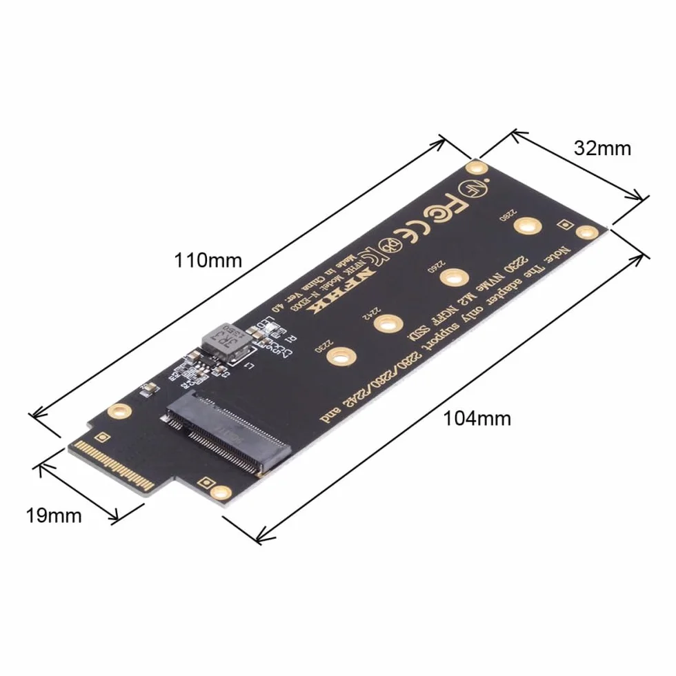 CY Karta NVMe NGFF M-Key 4X do PCI-E Ruler 1U GEN-Z EDSFF Short SSD E1.S Host Carrier Adapter