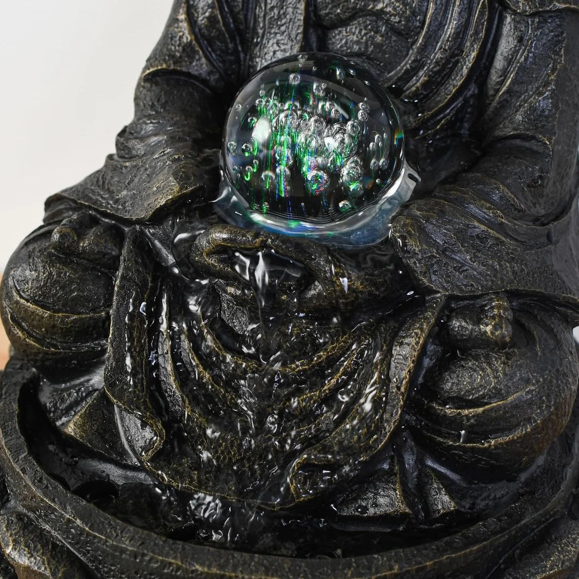 Fontanna wewnętrzna LED Budda Multicolor 20 cm