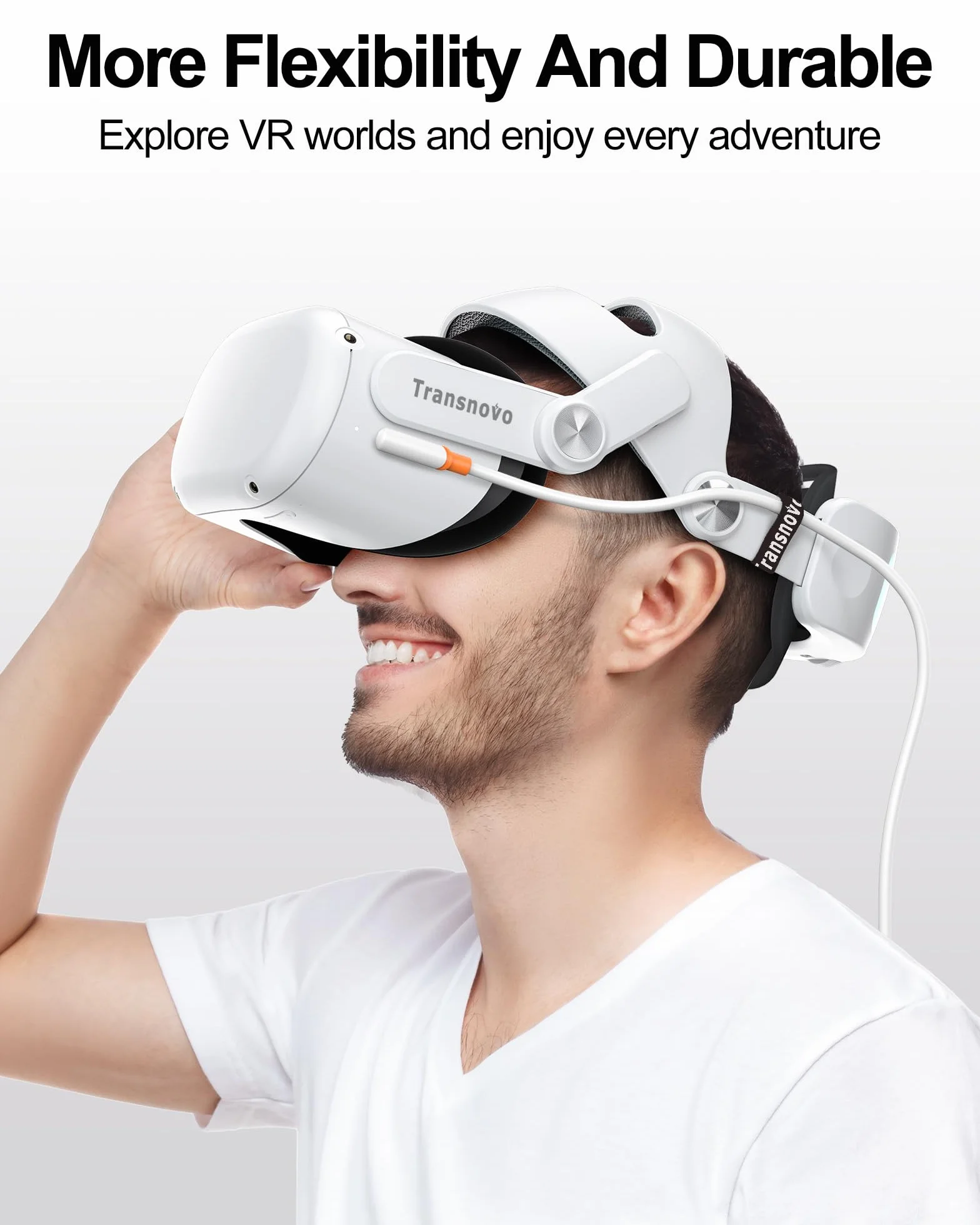TRANSNOVO Link Cable 16ft USB 3.2 Gen 1 5Gbps kompatybilny z Meta/Oculus Quest 3, Quest 2/Pro/Pico 4, PC/SteamVR do gier VR