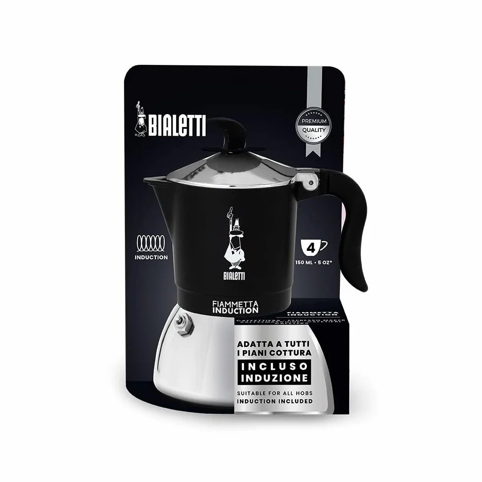 Bialetti Fiammetta Induction dzbanek do kawy aluminium stal czarny 4 filiżanki