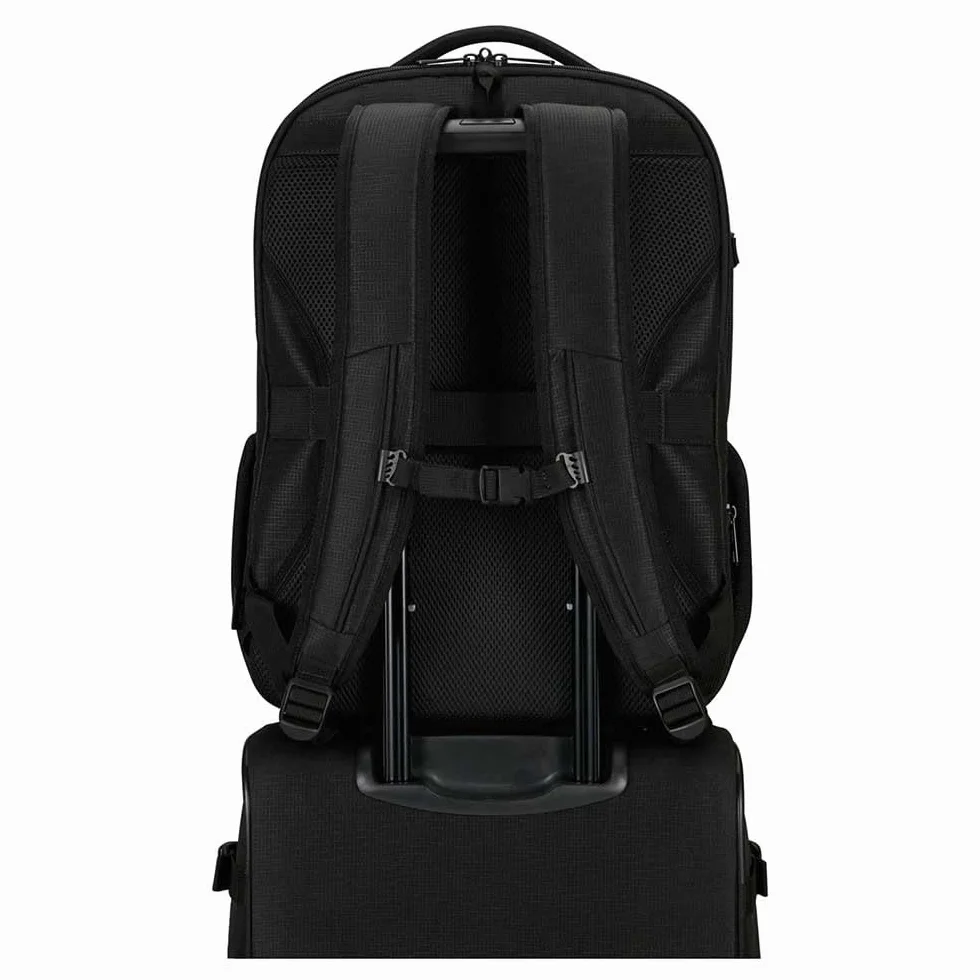 Samsonite Roader - Rozszerzalny plecak laptopa 17,3 cala, 46 cm, 31,5/39,5 L, czarny (głęboki czarny)