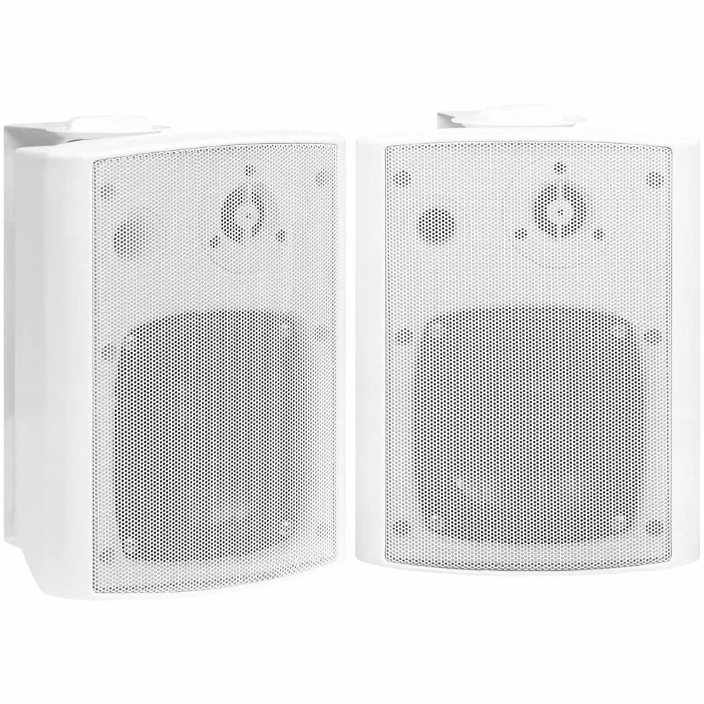 vidaXL Głośniki stereo do montażu na ścianie, 2 szt., białe, 100 W