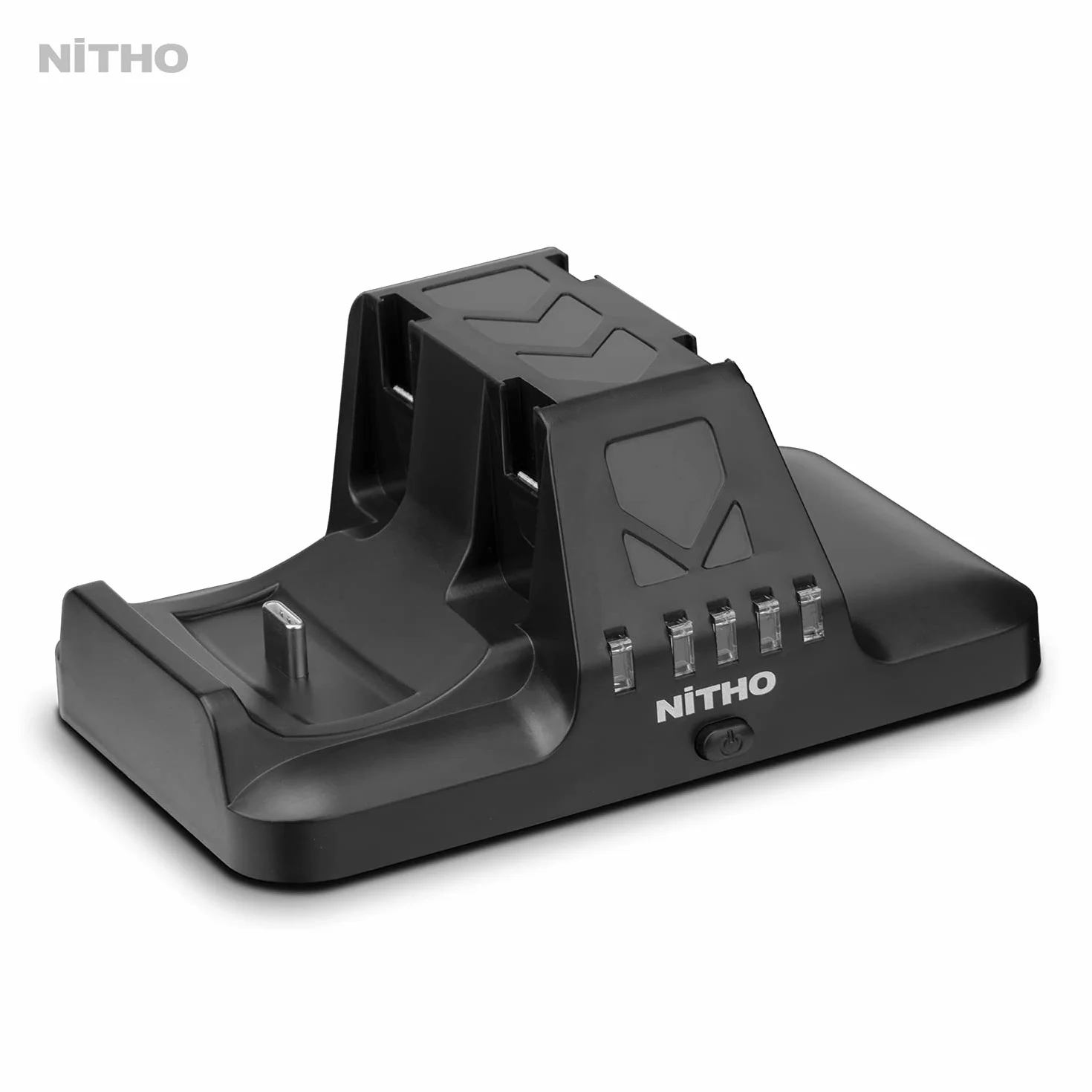 NiTHO Stacja ładująca kompatybilna z Joy-con i kontrolerem Pro Nintendo Switch, ładowanie do 4 kontrolerów Joy-con lub 2 Joy-con i 1 pilot Pro, stacja ładowania ze wskaźnikiem LED