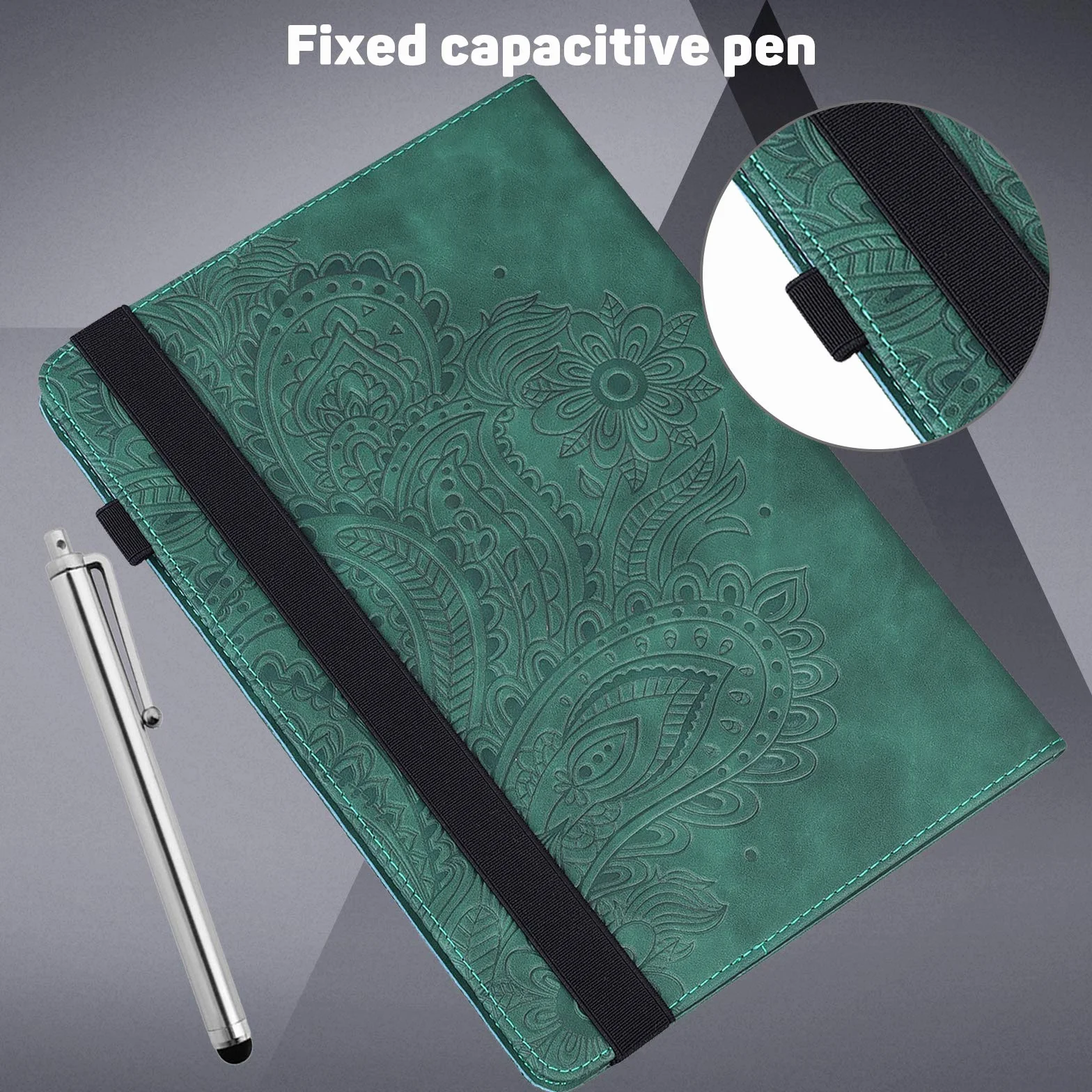 Etui do Lenovo Tab M8 4. generacji 8 cali tablet etui ochronne z rysikiem Stylus - ultra cienkie etui z funkcją stojaka Flip Cover skóra PU Lenovo Tab M8 4. generacji 8 cali TB-300FU etui (zielone)