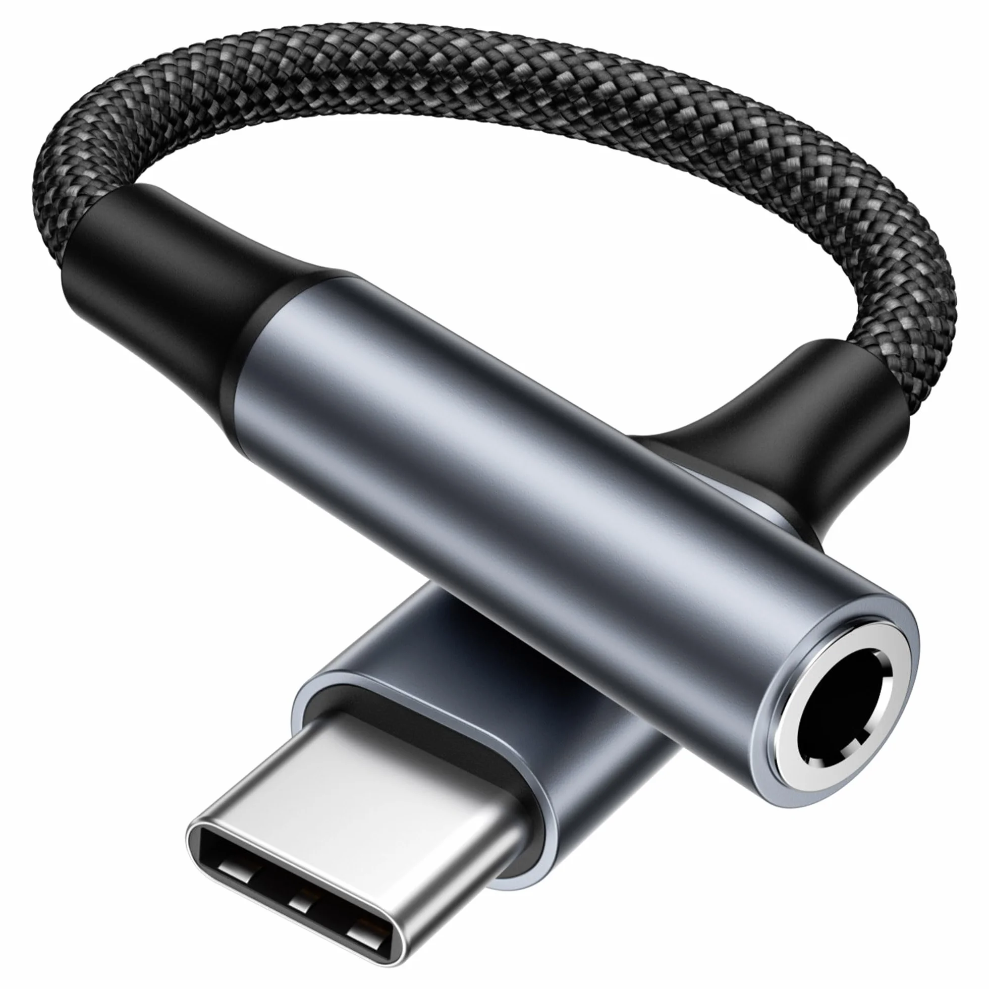 Adapterów Audio USB C do Gniazda 3,5 mm, Adapter Typu C do Gniazda Słuchawkowego Nylonowy Adapter Typu C do Aux USB C dla iPhone'a 17 16 15 Samsung Galaxy Pixel, HUAWEI, Xiaom, iPad