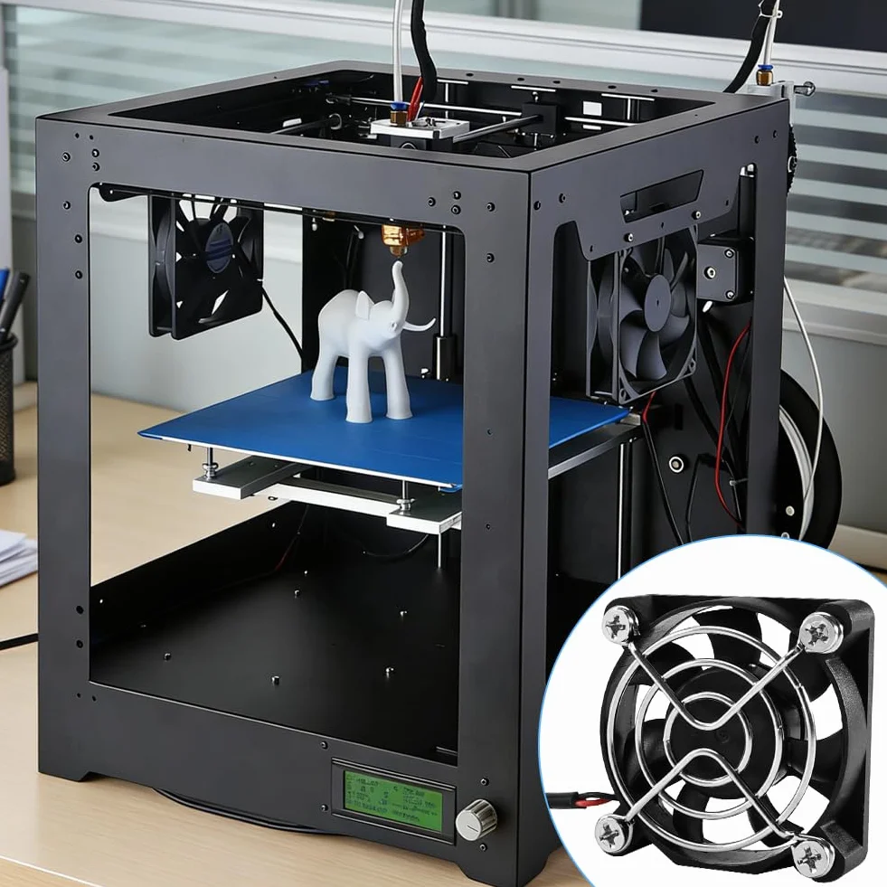 2 sztuki bezszczotkowych wentylatorów USB 50 mm 5 V PC wentylator USB 5010 50 x 50 x 10 mm, mini wentylator do komputera Makerbot do PC CPU, obudowa komputera, drukarka 3D