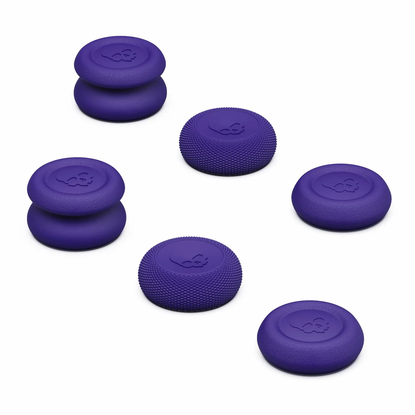 Czaszka & Co. Zestaw uchwytów na kciuk, nasadka joysticka, analogowa nasadka na kij do kontrolera Nintendo Switch Pro & PS5 / PS4 / Slim/Kontroler Pro - Galaktyczny fioletowy, 3 pary (6 sztuk)