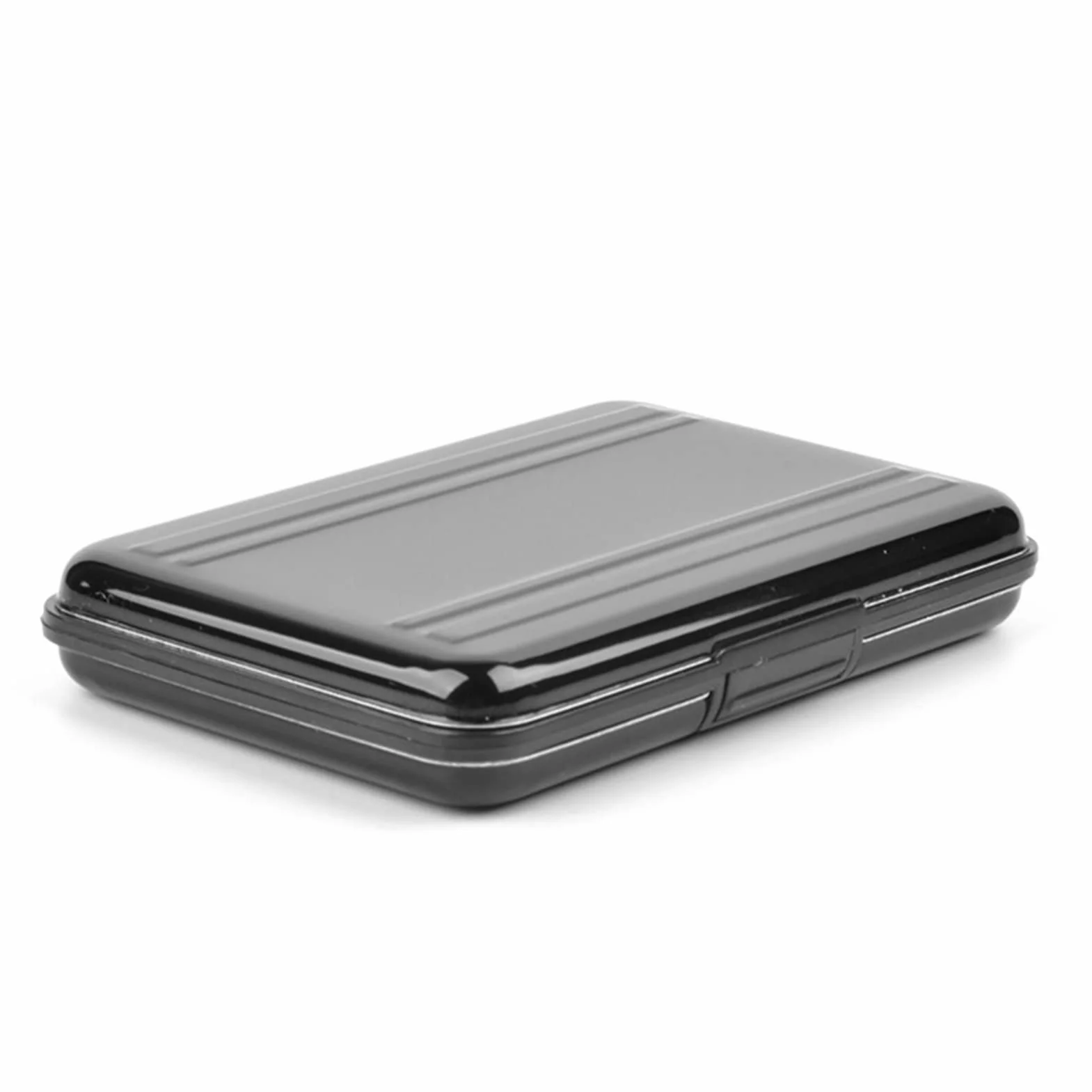Pudełko do Przechowywania Kart Pamięci, Wytrzymałe, Wodoodporne Aluminiowe Etui na Karty, Czarne, na Karty Pamięci i Małe Karty Pamięci, Idealne do Pracy i Podróży