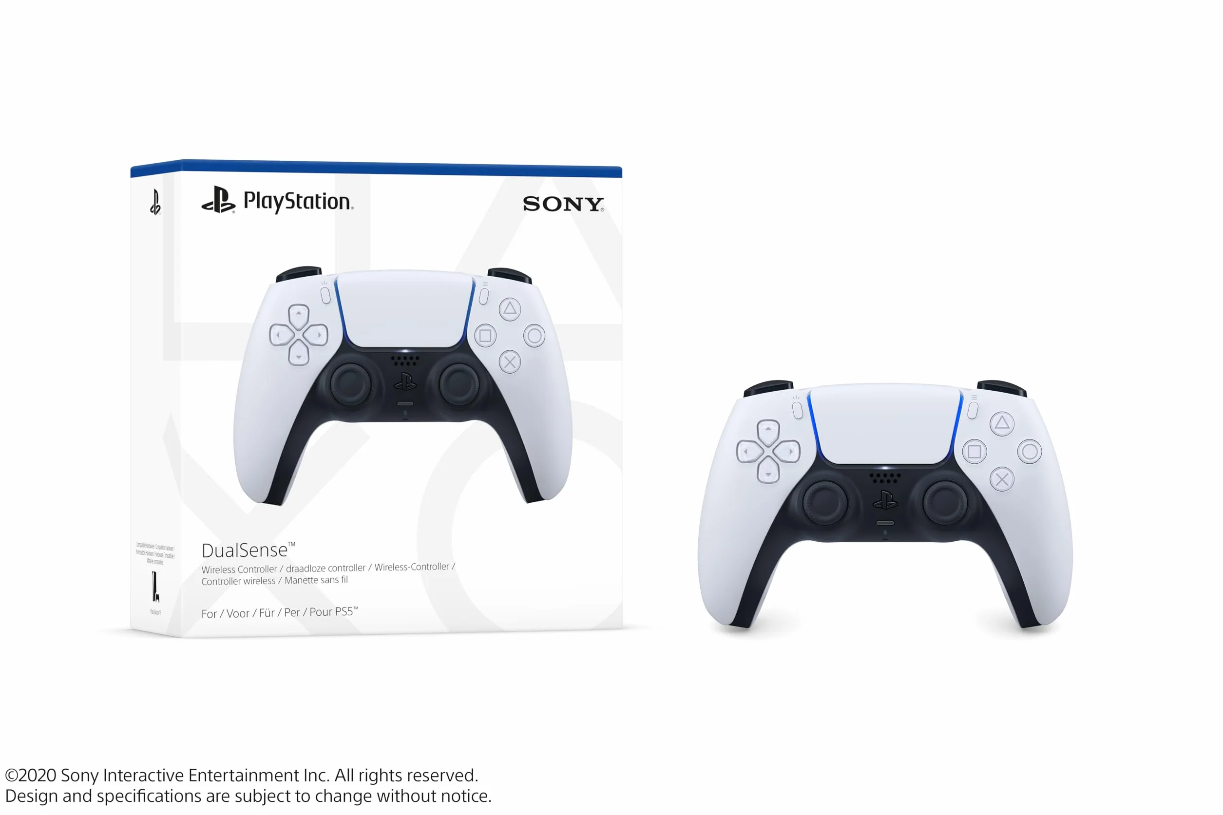 Sony Interactive Entertainment Dualsense Kontroler do Gier, Biały, 18,9 x 7 x 19,2 cm
