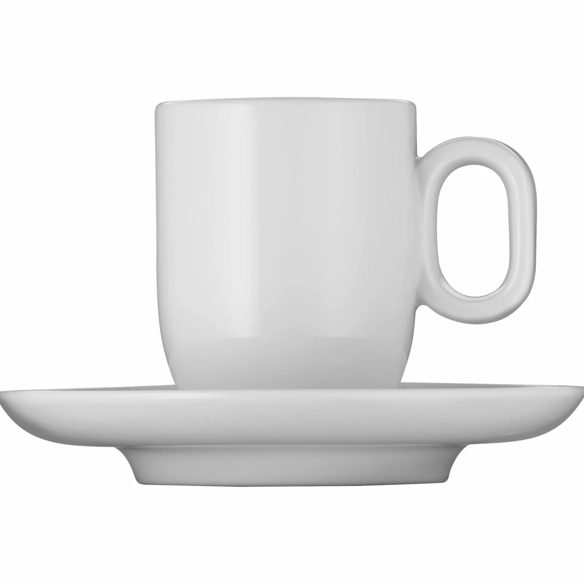 WMF Barista 4-częściowy zestaw filiżanek do kawy, dwie filiżanki do kawy 60 ml, ze spodkami do espresso, porcelany, szklanek do kawy, filiżanek do espresso, nadają się do mycia w zmywarce, kolor biały