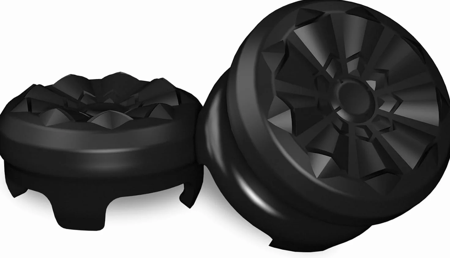 KontrolFreek FPS Freek Galaxy Black na PlayStation 4 (PS4) i PlayStation 5 (PS5) | Performance Thumbsticks | 1 wysoki stan, 1 średni wzrost | czarny