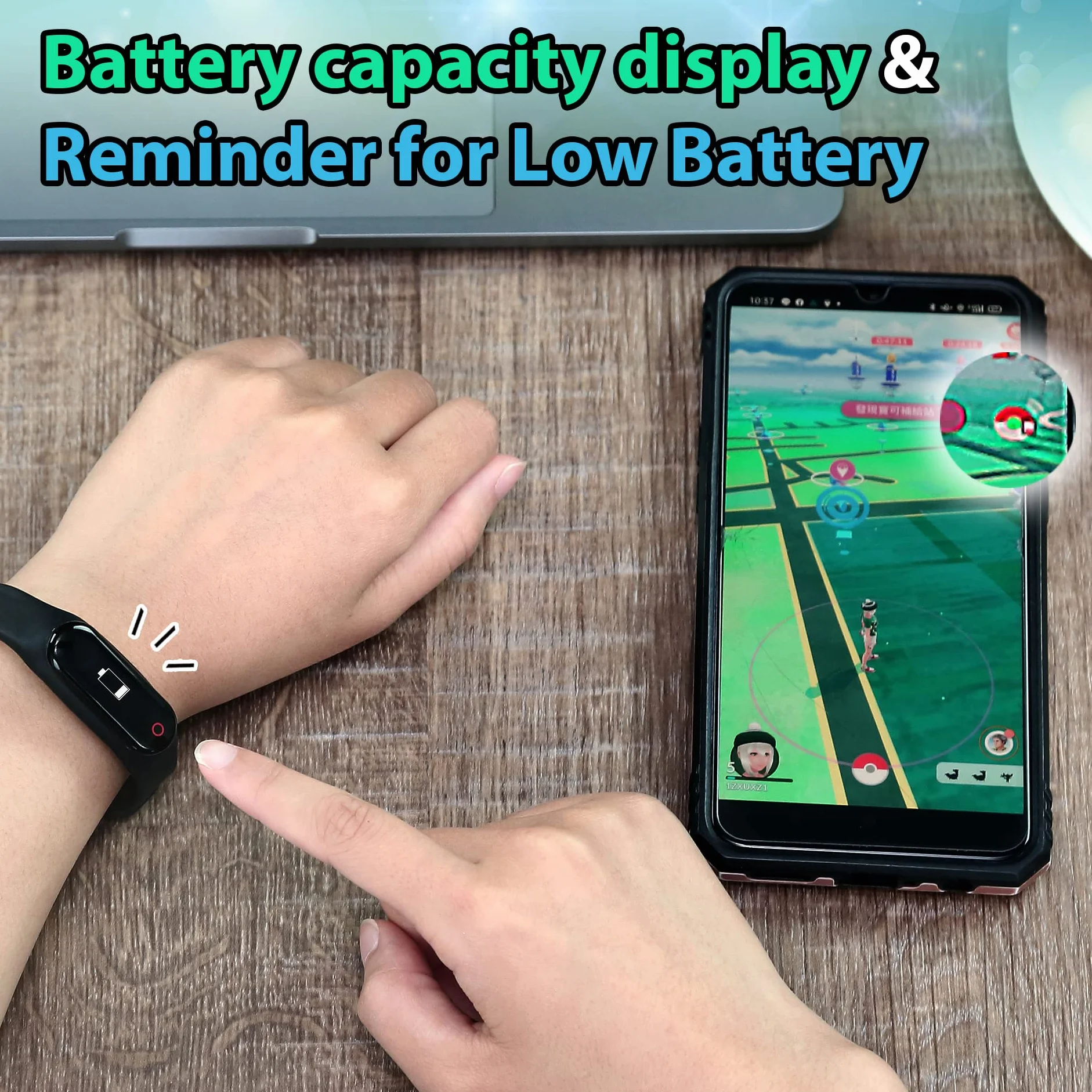 Pocket Auto Catch REVIVER 2022 bransoletka z ekranem dotykowym LED do Pokémon Go