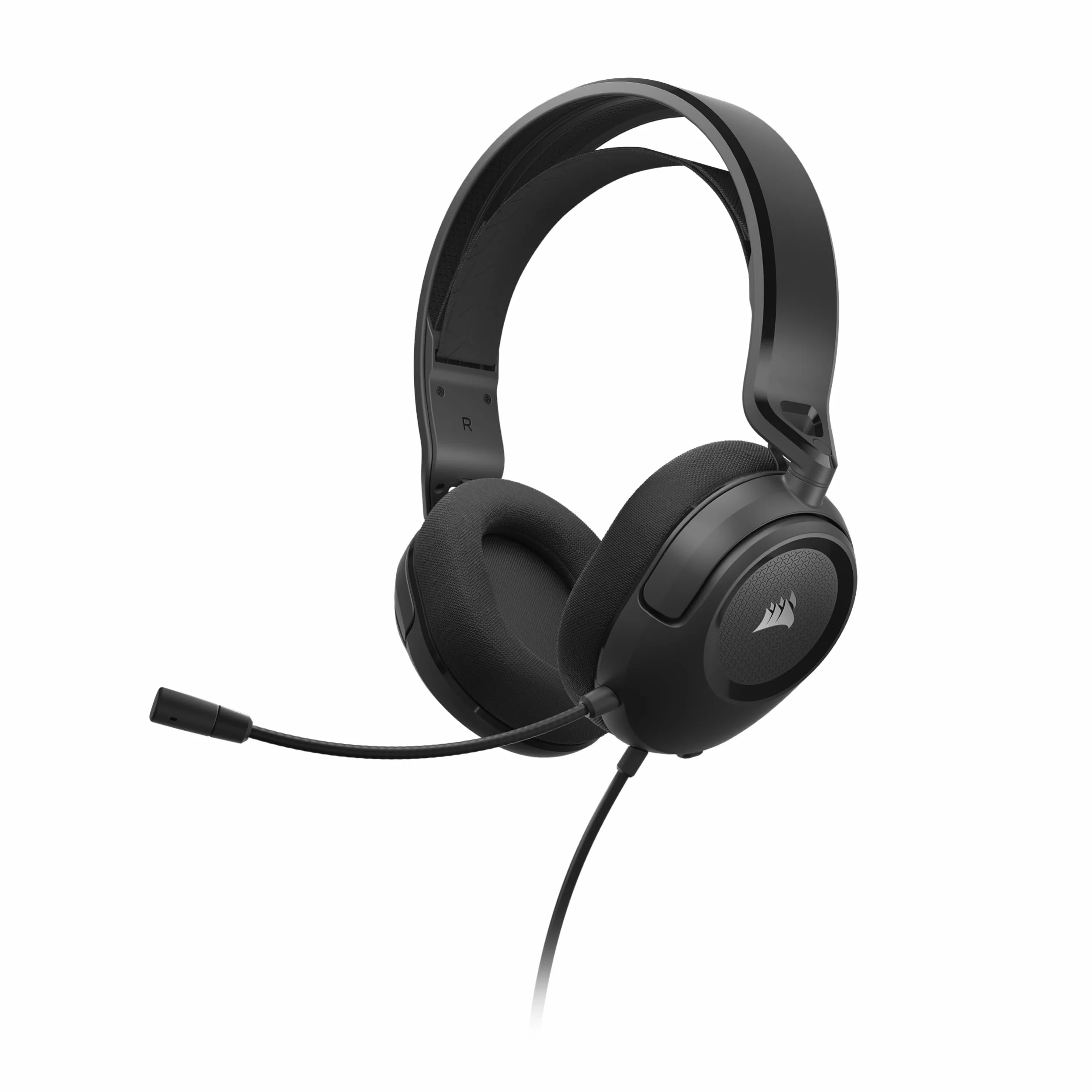 CORSAIR HS35 v2 Multiplatform Przewodowy Gamingowy Zestaw Słuchawkowy – Elastyczny Mikrofon Wszechkierunkowy – Uniwersalne Złącze 3,5 mm – PC, Mac, PS5, PS4, Xbox, Nintendo Switch, Mobilny – Carbon