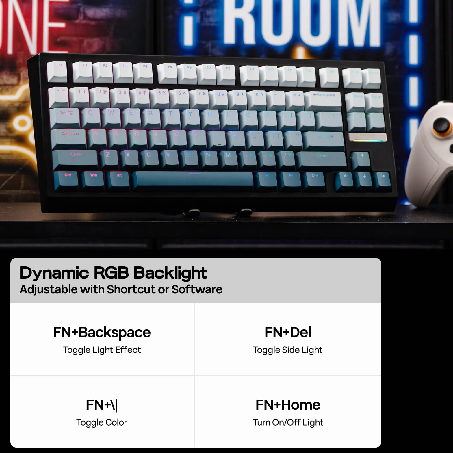 EPOMAKER G84 HE bezprzewodowa klawiatura z efektem Halla, 8K Polling i 8000 mAh, SOCD i DKS, klawiatura do gier z szybkim wyzwalaczem i regulowanym uruchomieniem, podświetlana RGB, nasadka klawiszy
